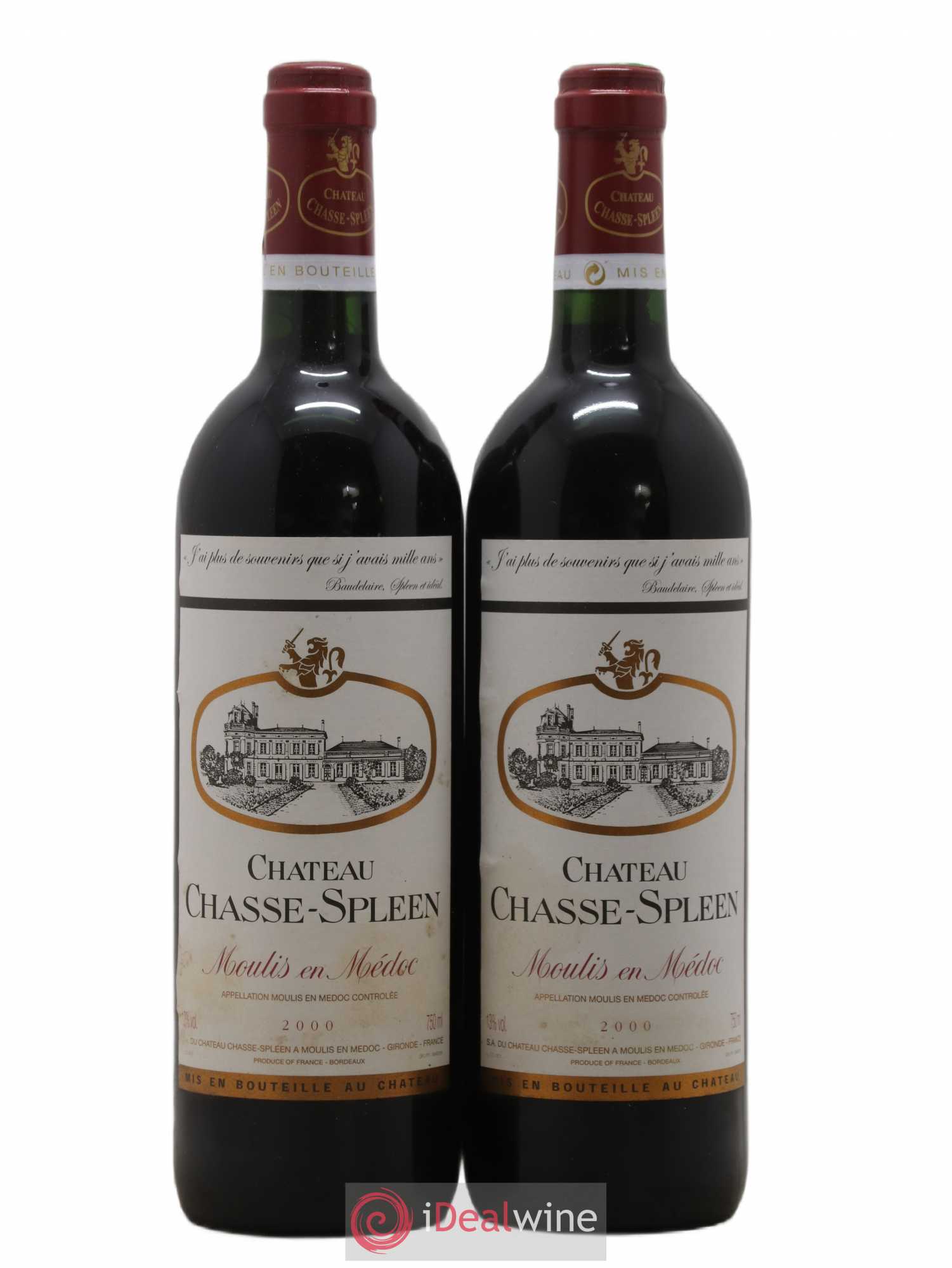Château Chasse Spleen 2000 - Lot de 2 bouteilles - 0
