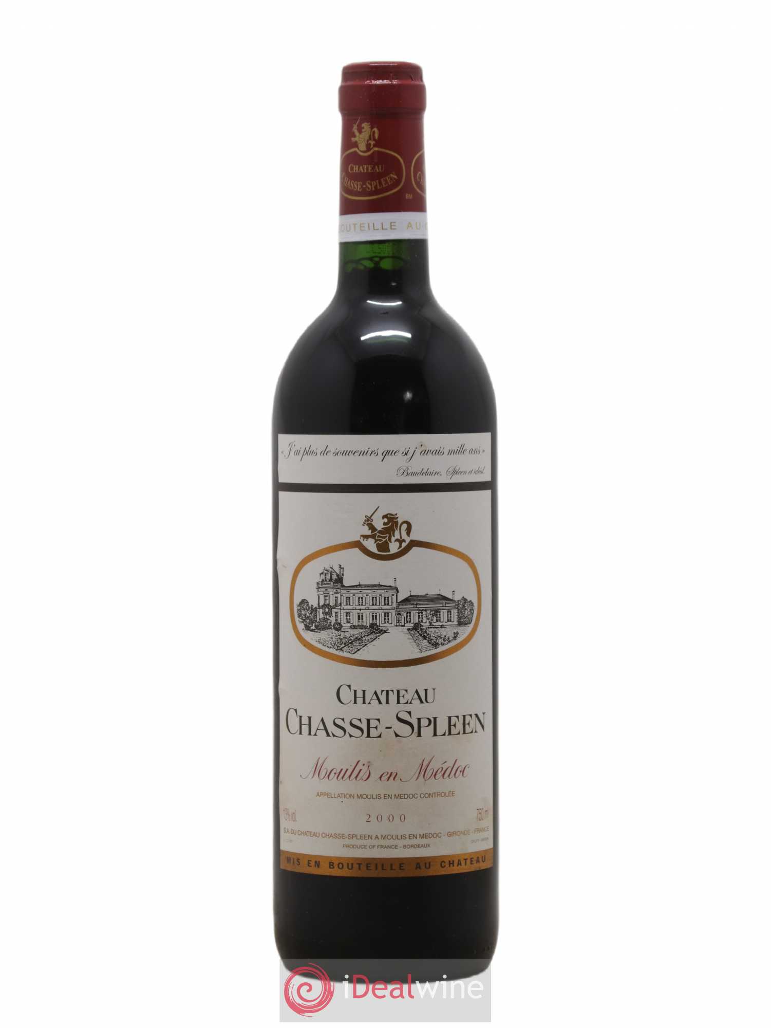 Château Chasse Spleen 2000 - Lot de 1 bouteille - 0