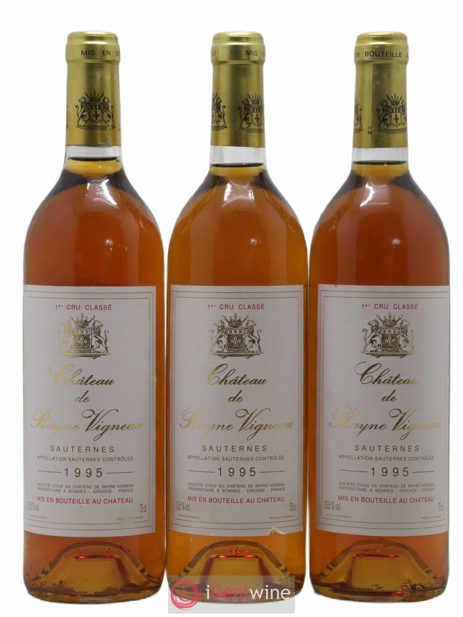 Château de Rayne Vigneau 1er Grand Cru Classé 1995 - Lotto di 3 bottiglie - 0