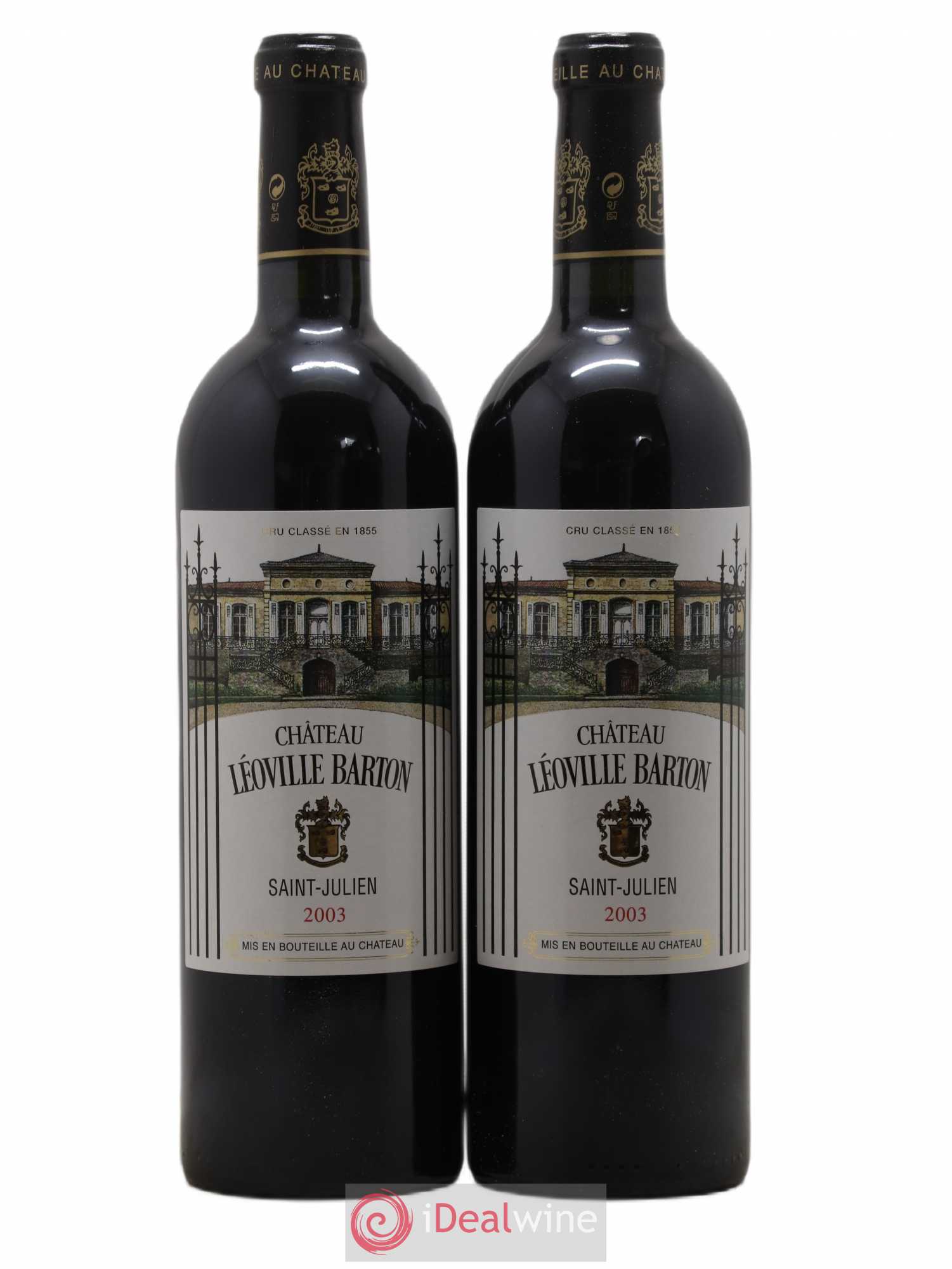 Château Léoville Barton 2ème Grand Cru Classé 2003 - Lot de 2 bouteilles - 0