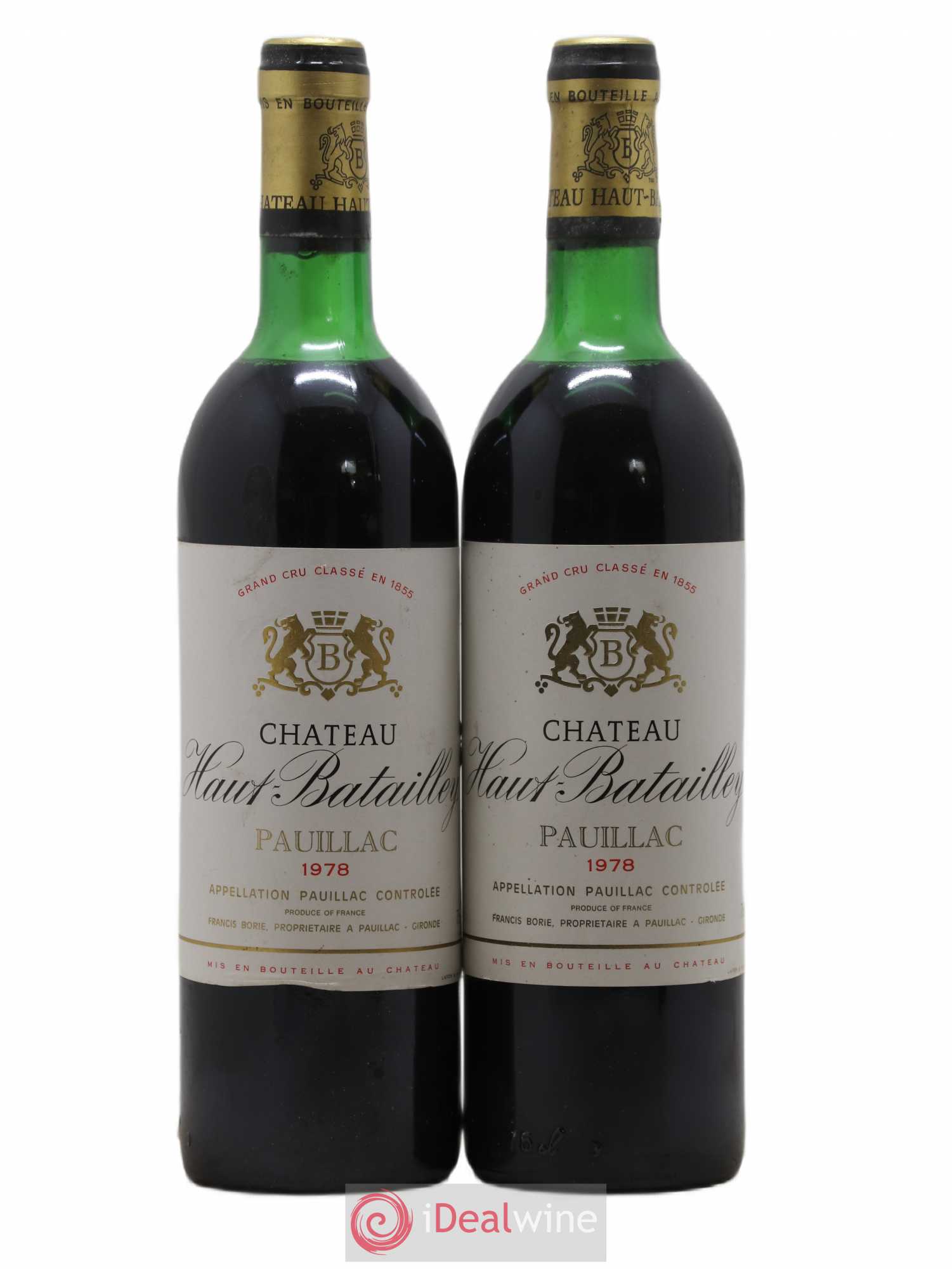 Château Haut Batailley 5ème Grand Cru Classé 1978 - Lot de 2 bouteilles - 0