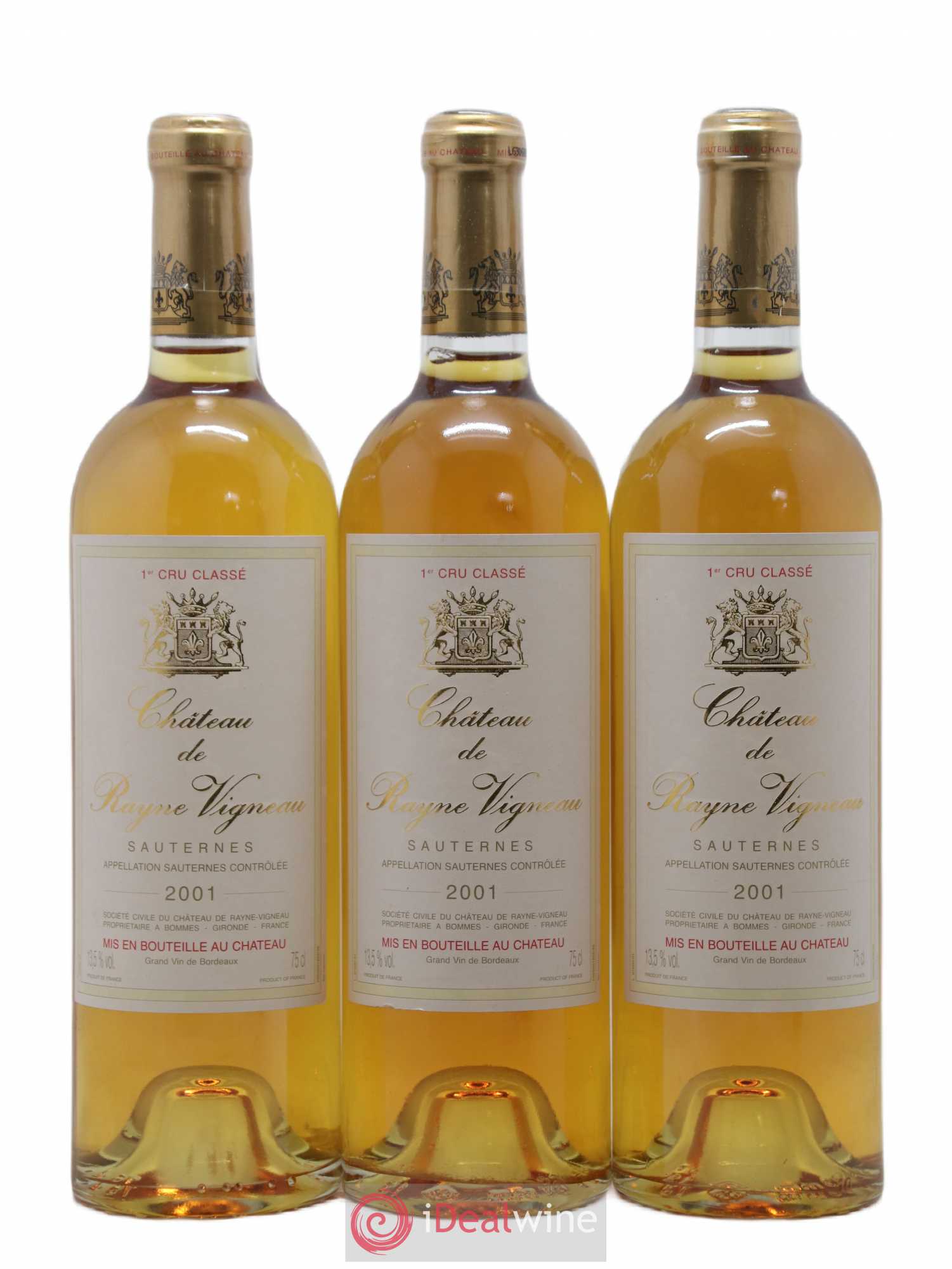 Château de Rayne Vigneau 1er Grand Cru Classé 2001 - Lotto di 6 bottiglie - 2