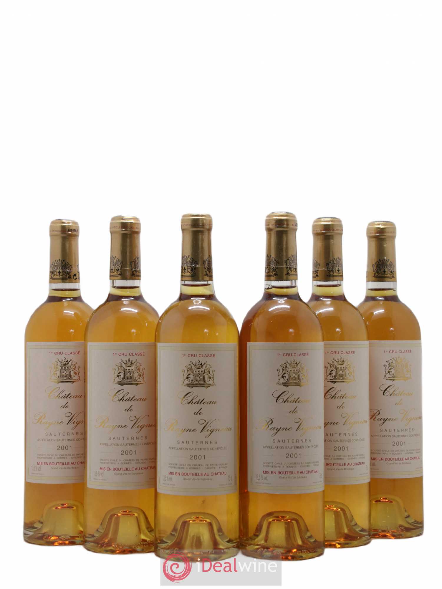Château de Rayne Vigneau 1er Grand Cru Classé 2001 - Lotto di 6 bottiglie - 0