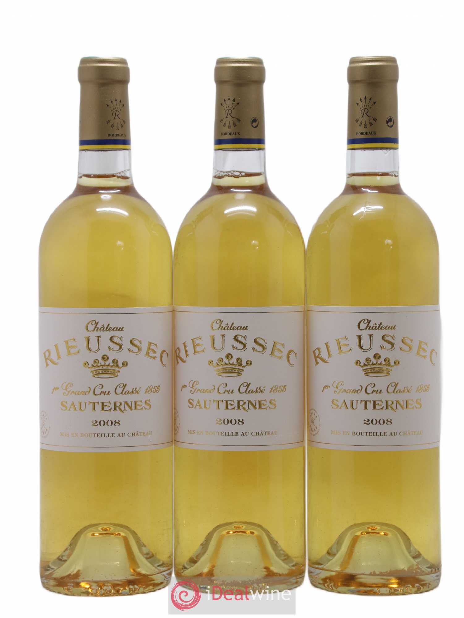 Château Rieussec 1er Grand Cru Classé 2008 - Lotto di 3 bottiglie - 0