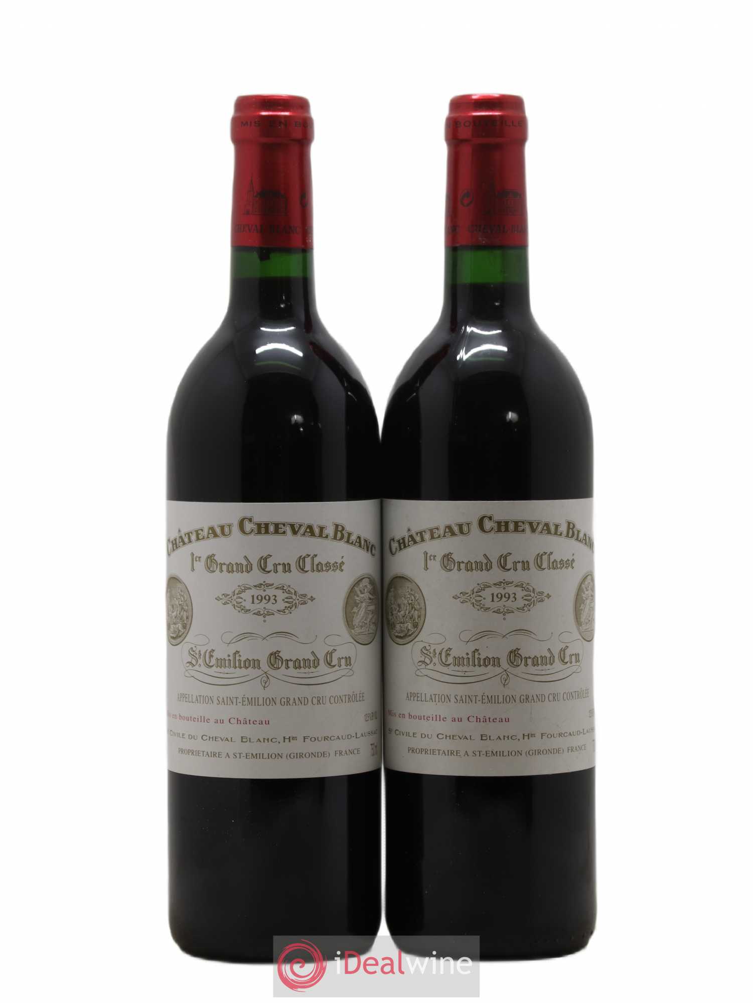 Château Cheval Blanc 1er Grand Cru Classé A 1993 - Lot de 2 bouteilles - 0
