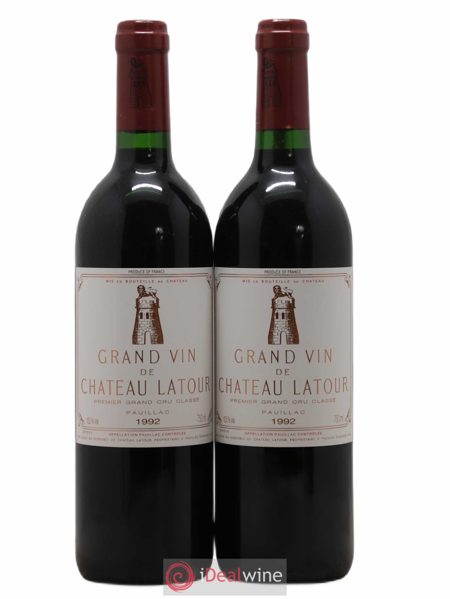 Château Latour 1er Grand Cru Classé 1992 - Lot de 2 bouteilles - 0