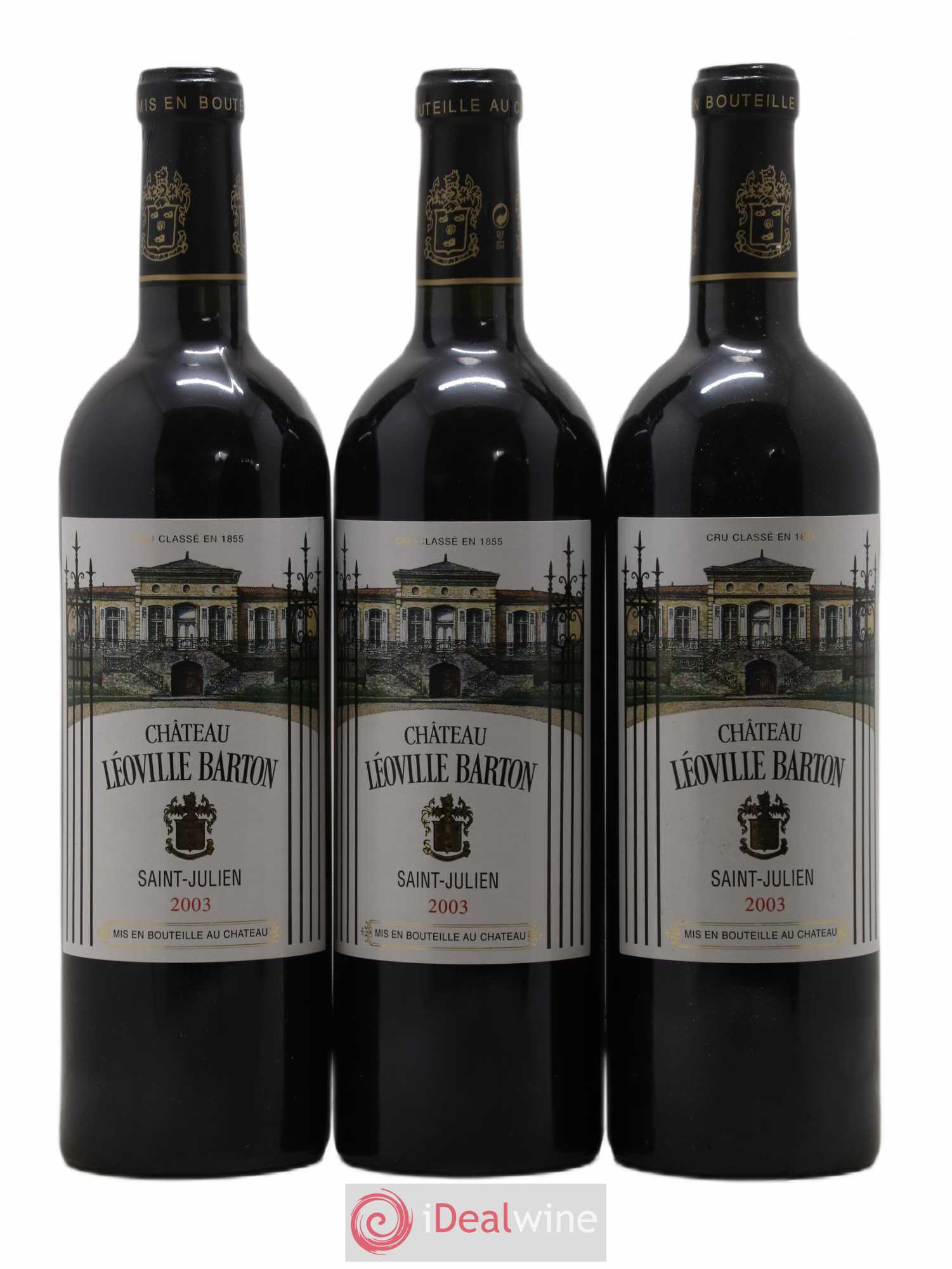 Château Léoville Barton 2ème Grand Cru Classé 2003 - Lot de 3 bouteilles - 0