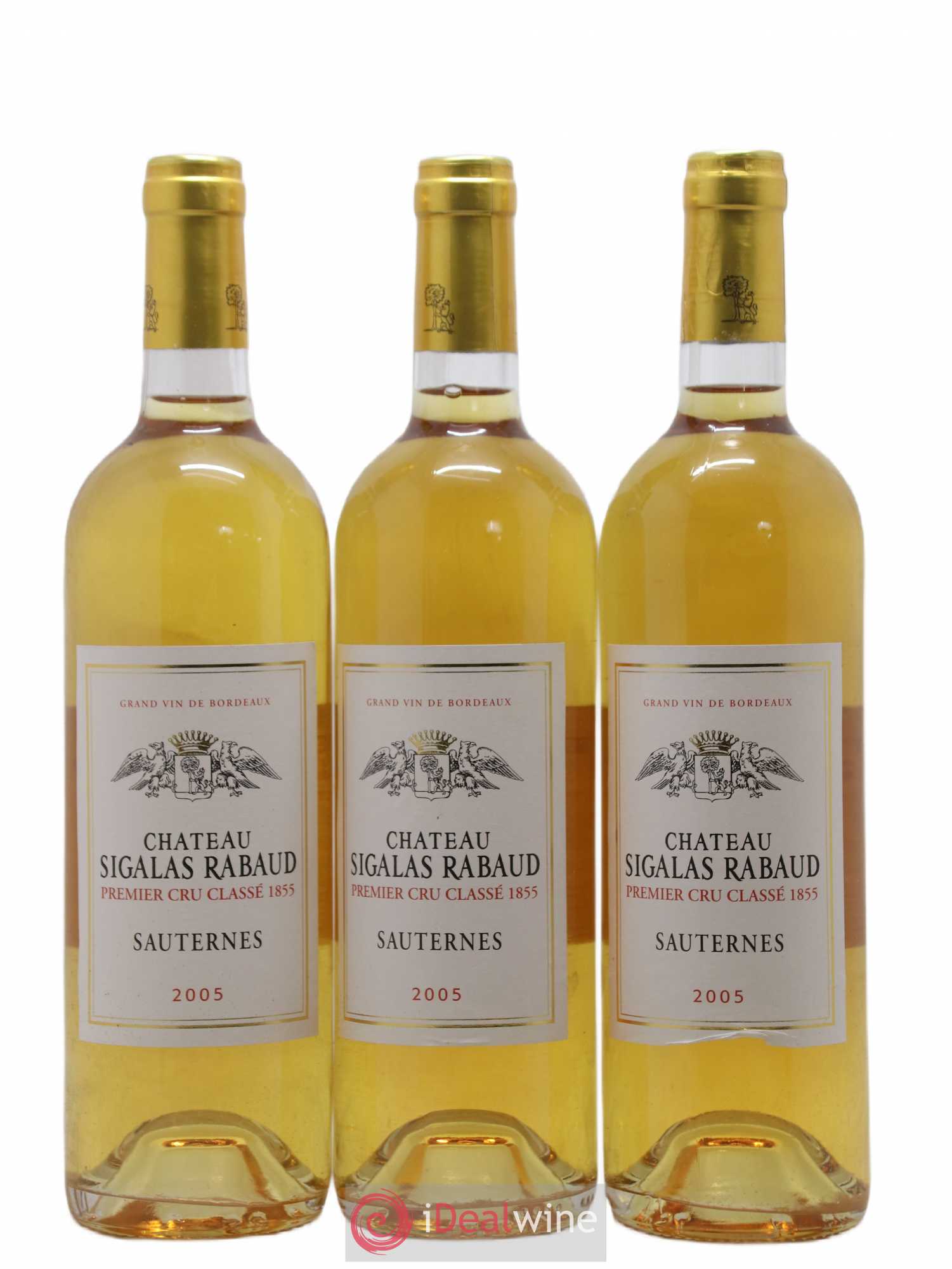 Château Sigalas Rabaud 1er Grand Cru Classé 2005 - Lotto di 3 bottiglie - 0