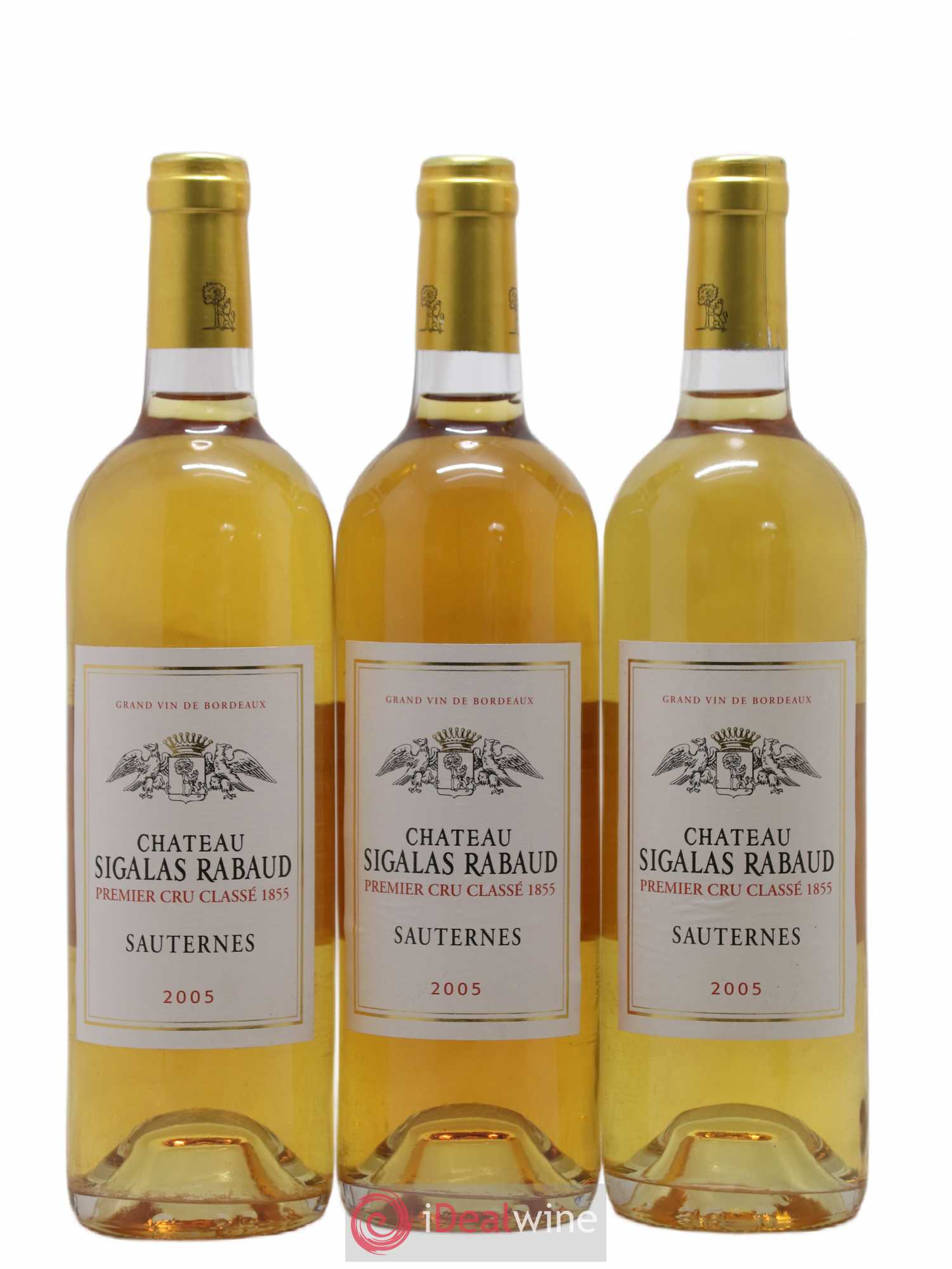 Château Sigalas Rabaud 1er Grand Cru Classé 2005 - Lotto di 3 bottiglie - 0