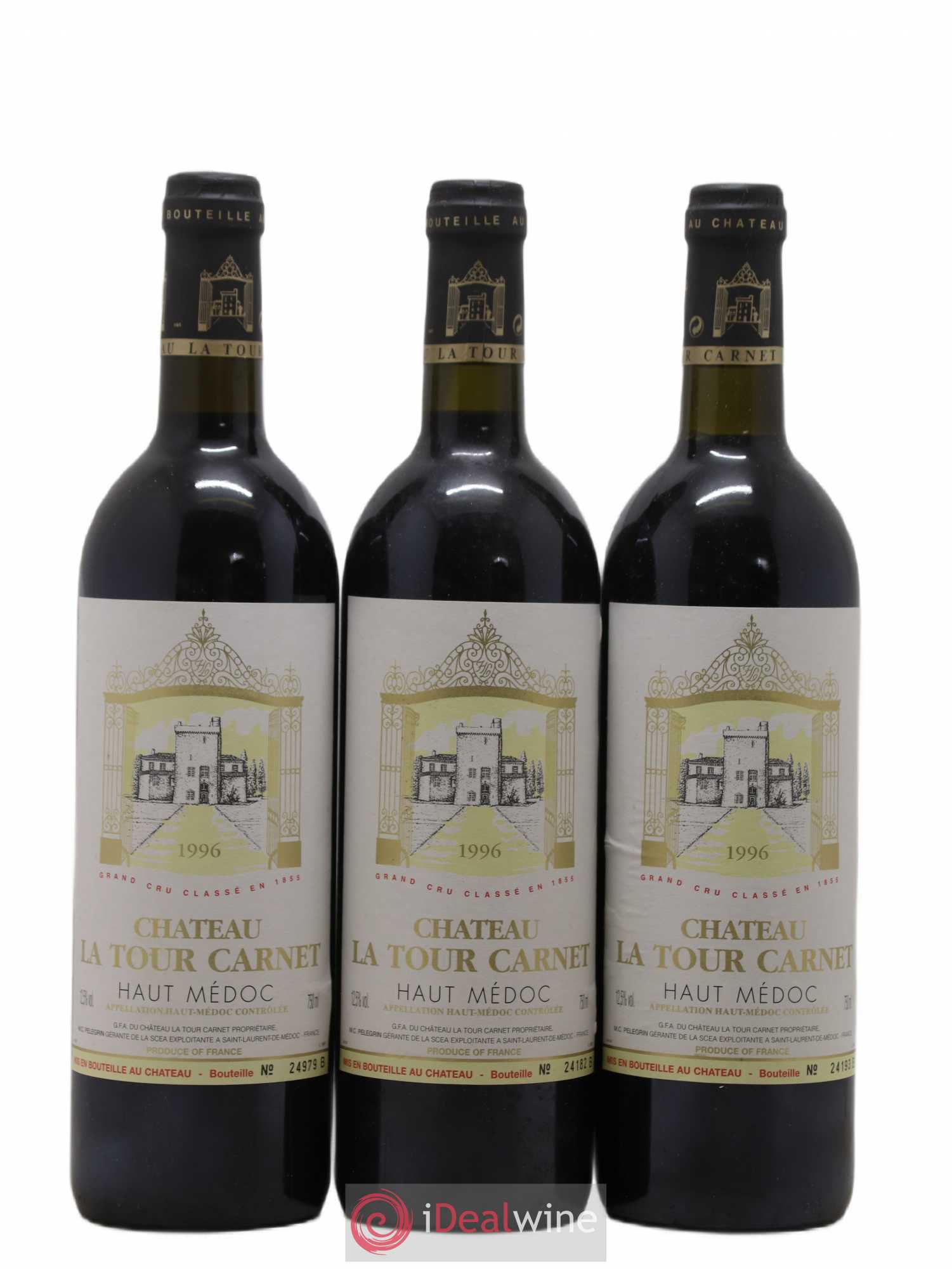 Château la Tour Carnet 4ème Grand Cru Classé 1996 - Lot de 6 bouteilles - 2