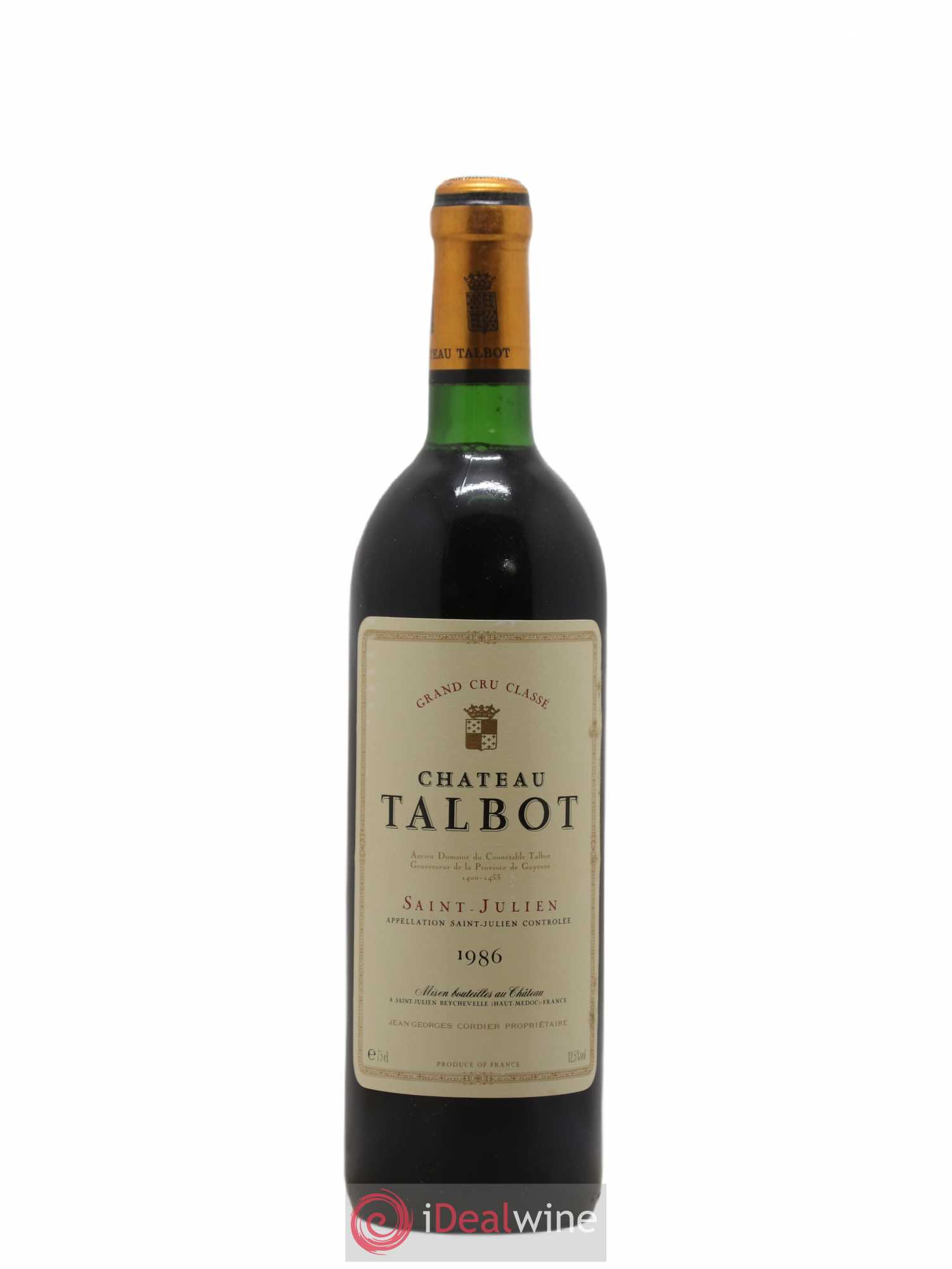 Château Talbot 4ème Grand Cru Classé 1986 - Lot de 1 bouteille - 0