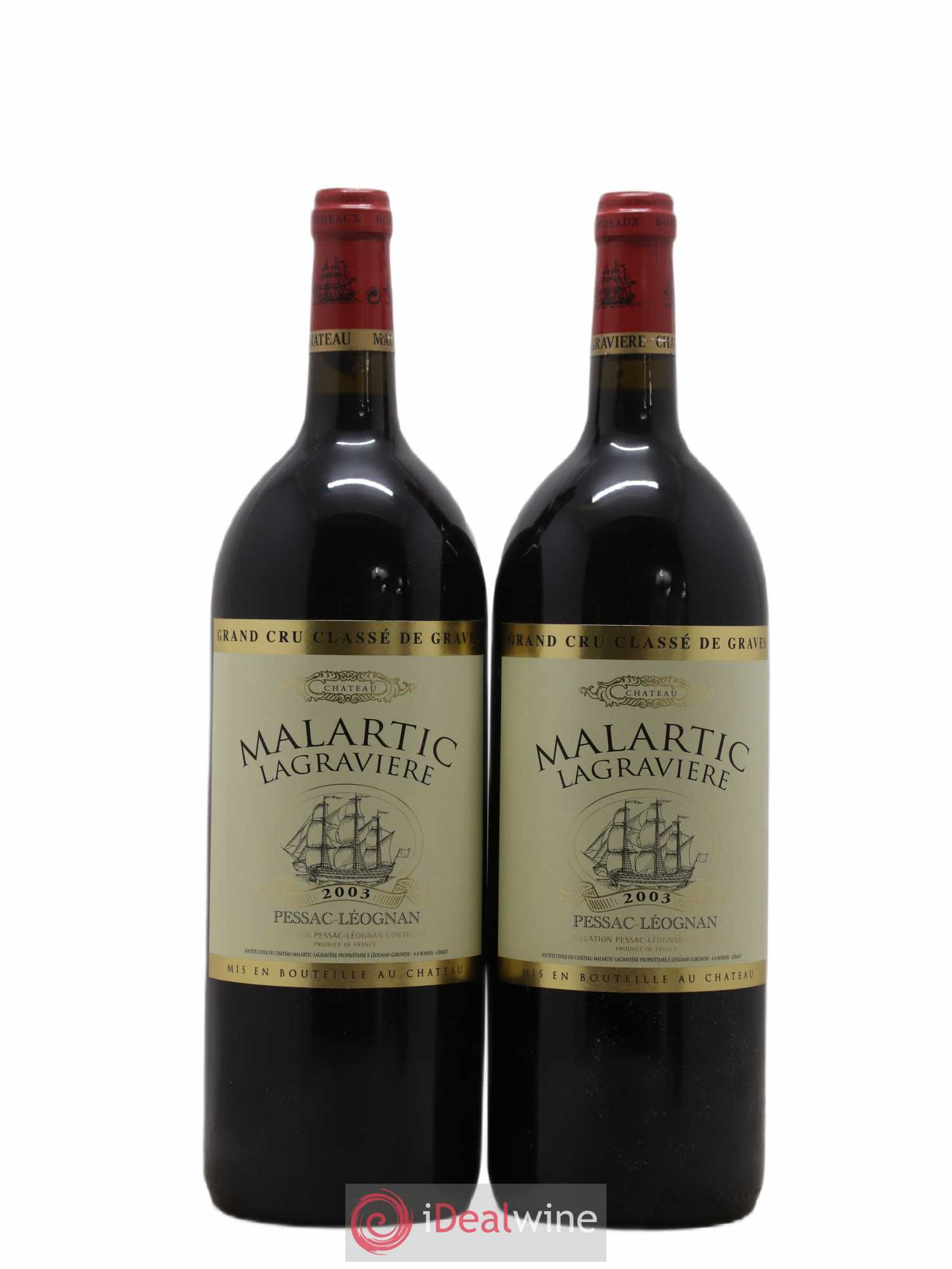 Château Malartic-Lagravière Cru Classé de Graves 2003 - Lot de 2 magnums - 0