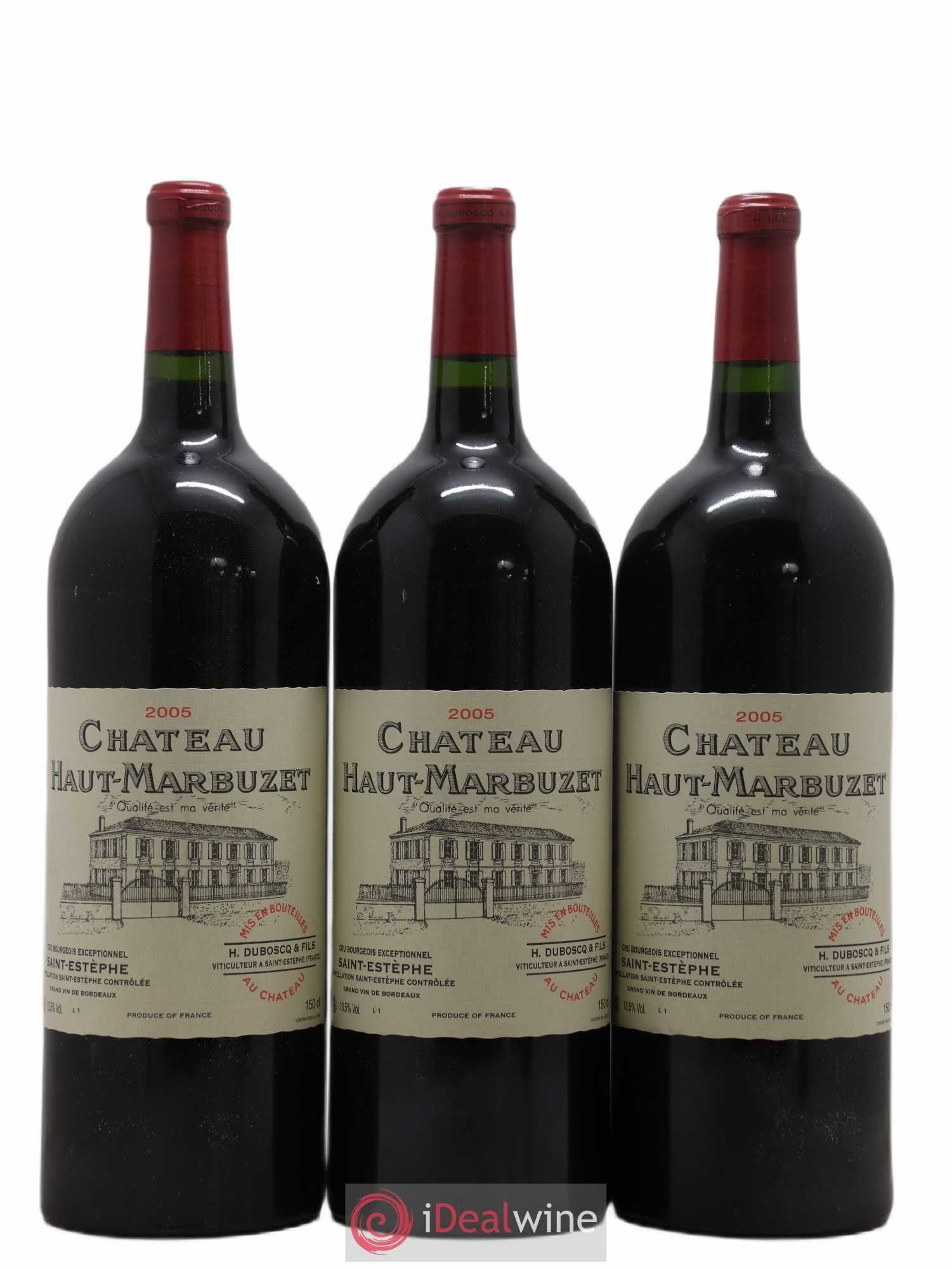Château Haut Marbuzet 2005 - Lot de 3 magnums - 0