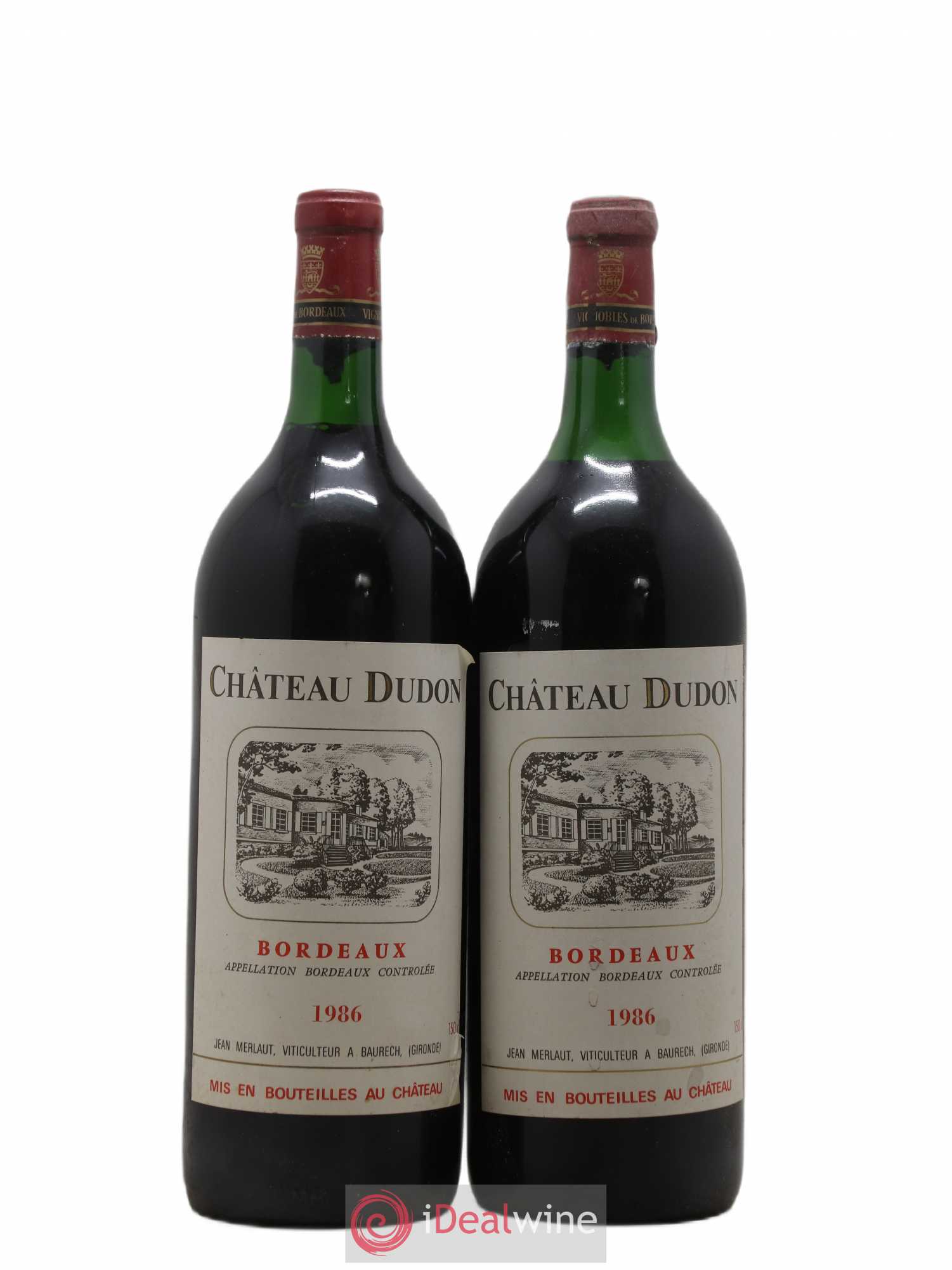 Bordeaux Château Dudon 1986 - Posten von 2 Magnum - 0