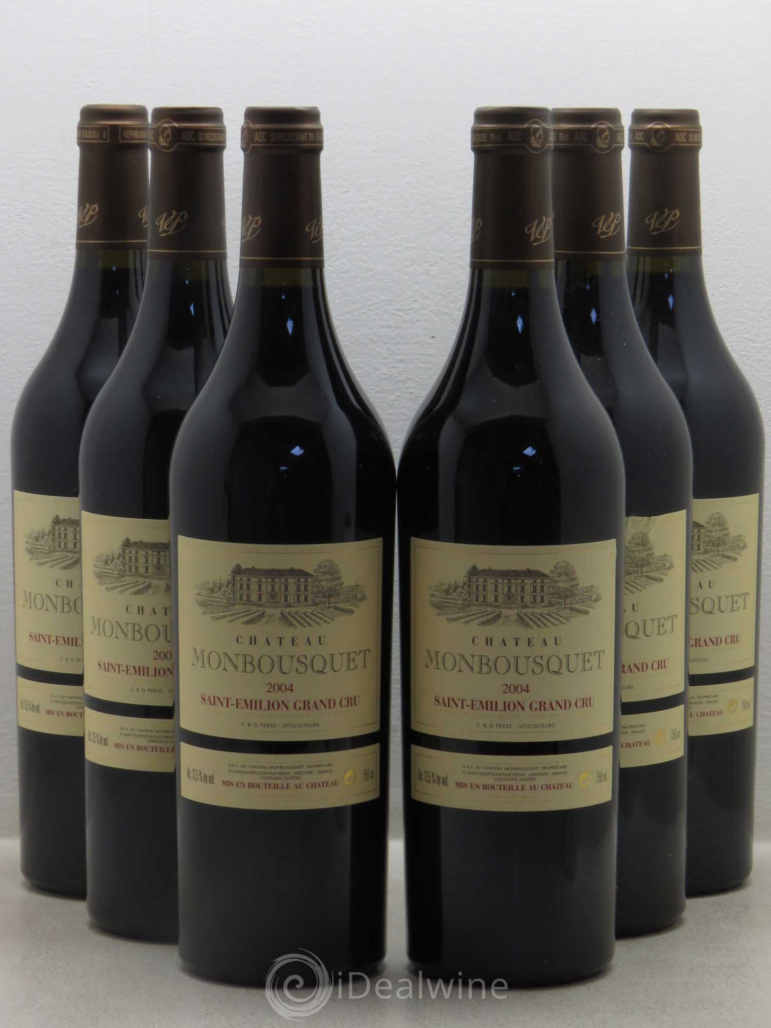 Château Monbousquet Grand Cru Classé 2004 - Lot de 6 bouteilles - 0