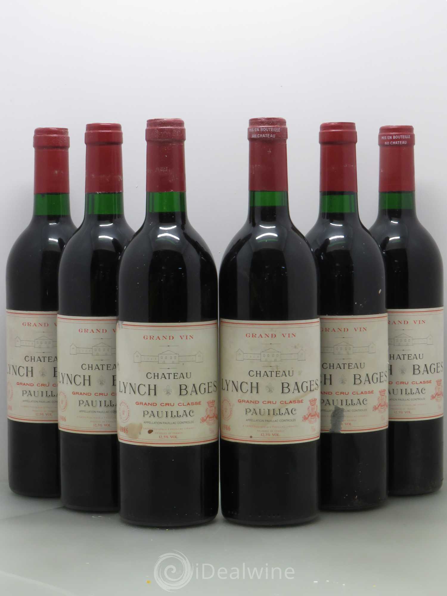 Château Lynch Bages 5ème Grand Cru Classé 1986 - Lot de 6 bouteilles - 0