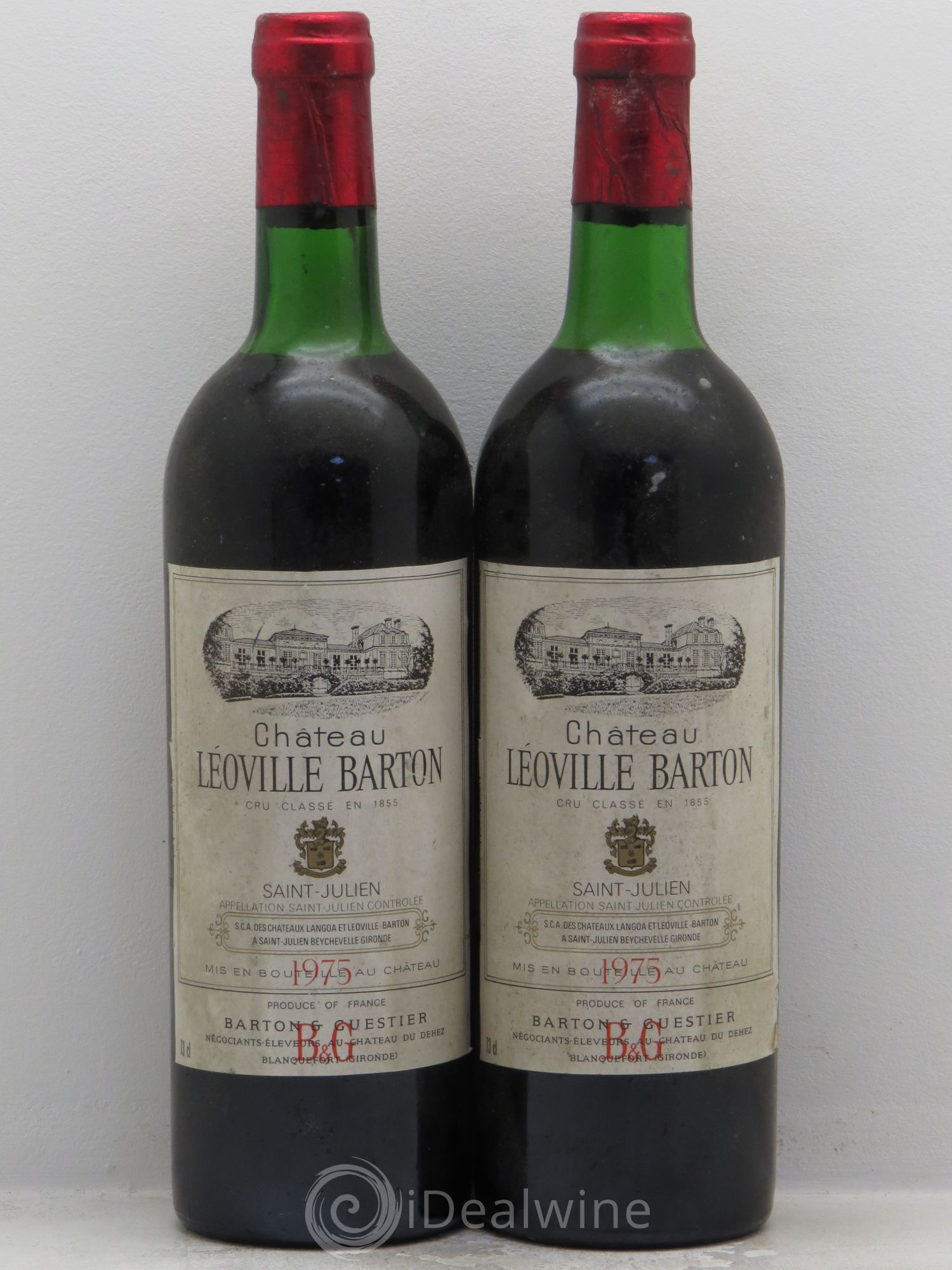Château Léoville Barton 2ème Grand Cru Classé 1975 - Lot de 2 bouteilles - 0