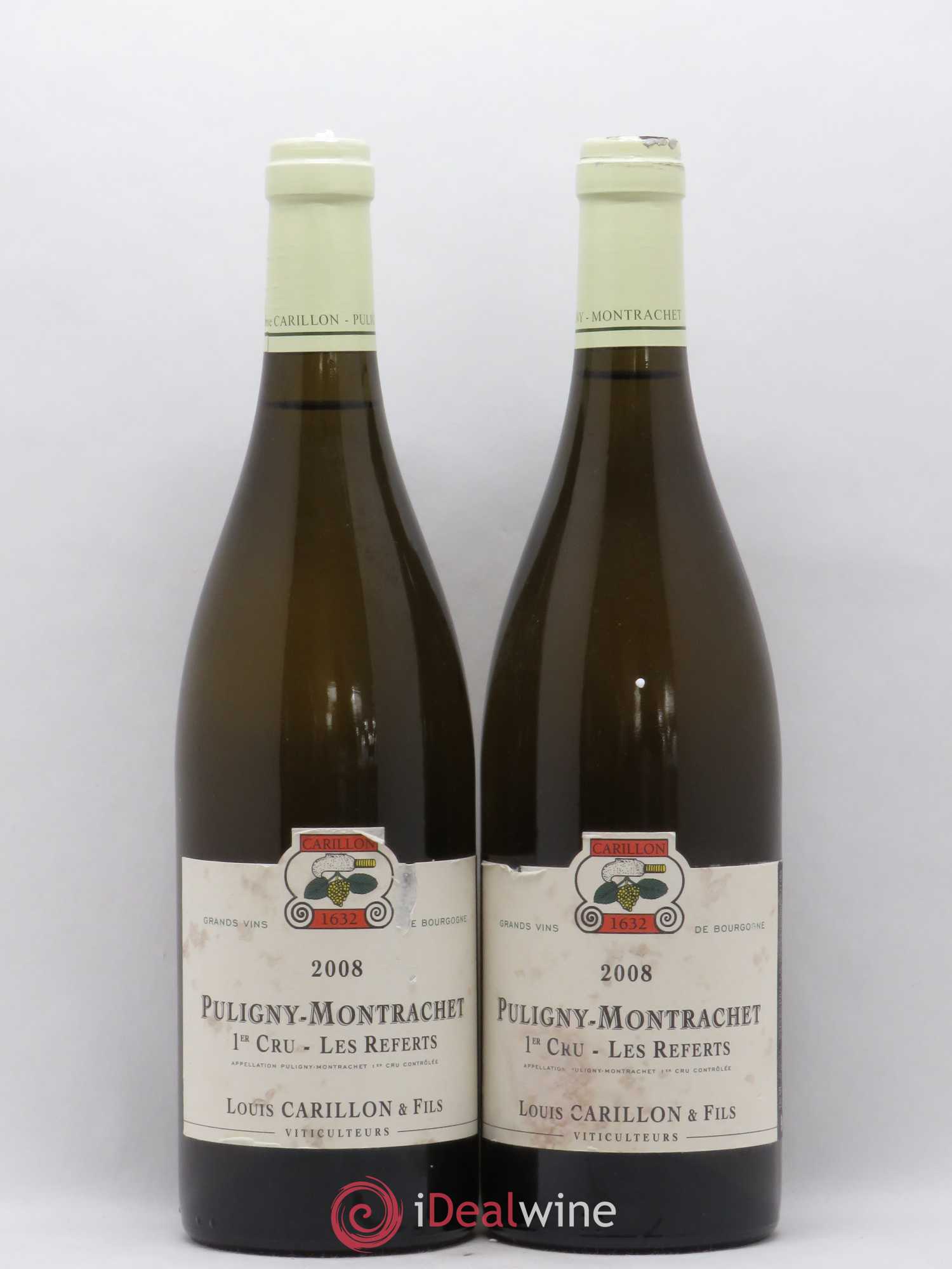 Puligny-Montrachet 1er Cru Les Referts Louis Carillon 2008 - Posten von 2 Flaschen - 0