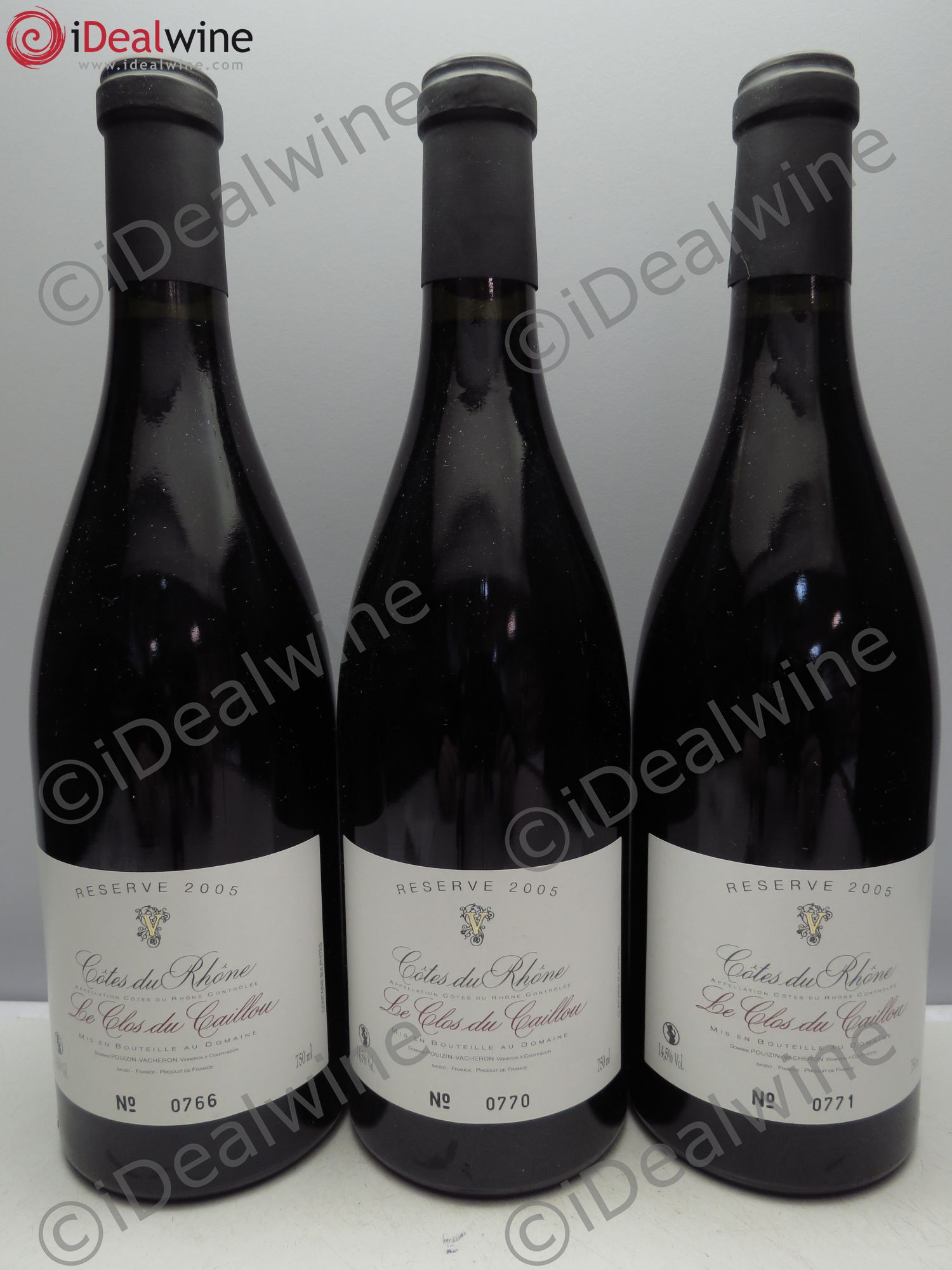 Côtes-du-Rhône Le clos du caillou 2005 - Posten von 3 Flaschen - 0