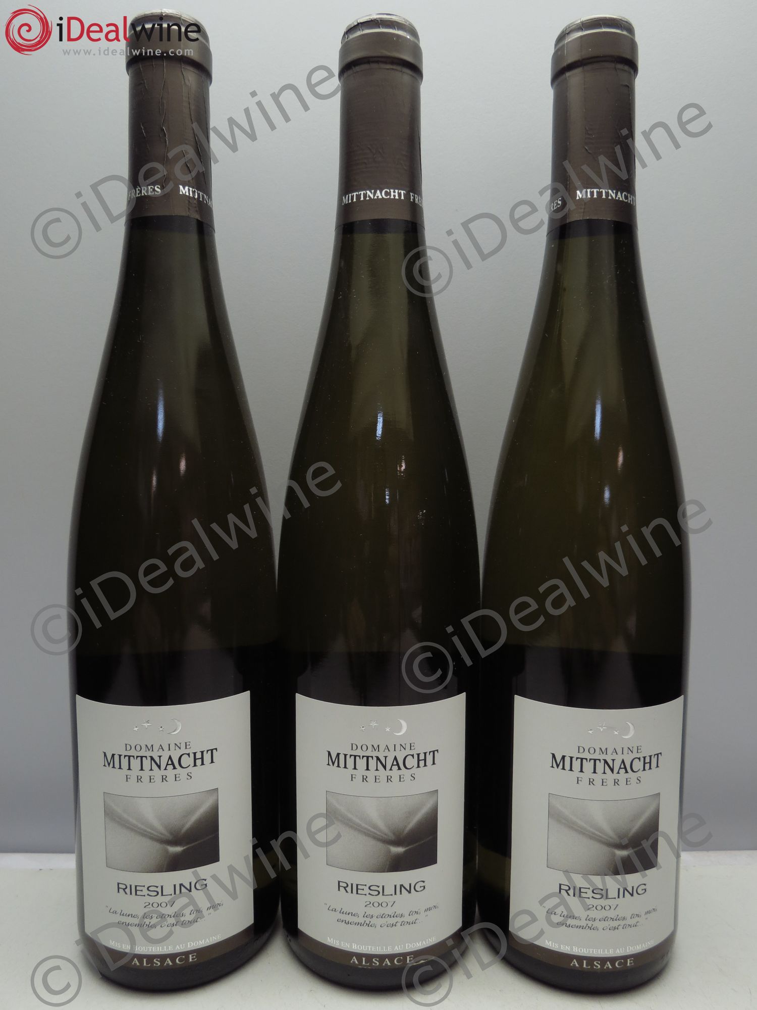 Riesling Domaine Mittnacht Frères. 'Terres d'étoiles' 2007 - Posten von 3 Flaschen - 0