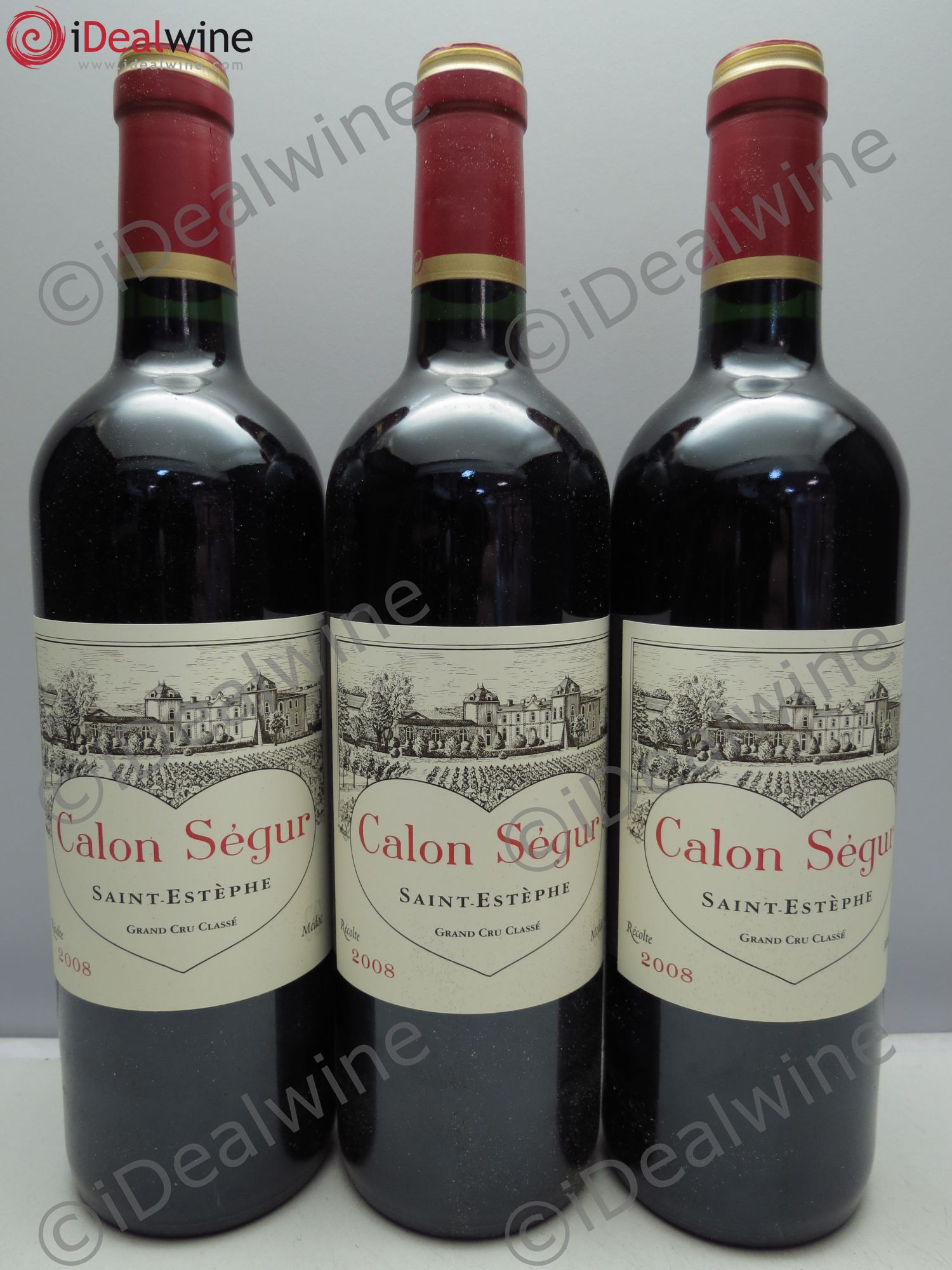 Château Calon Ségur 3ème Grand Cru Classé 2008 - Lot de 3 bouteilles - 0