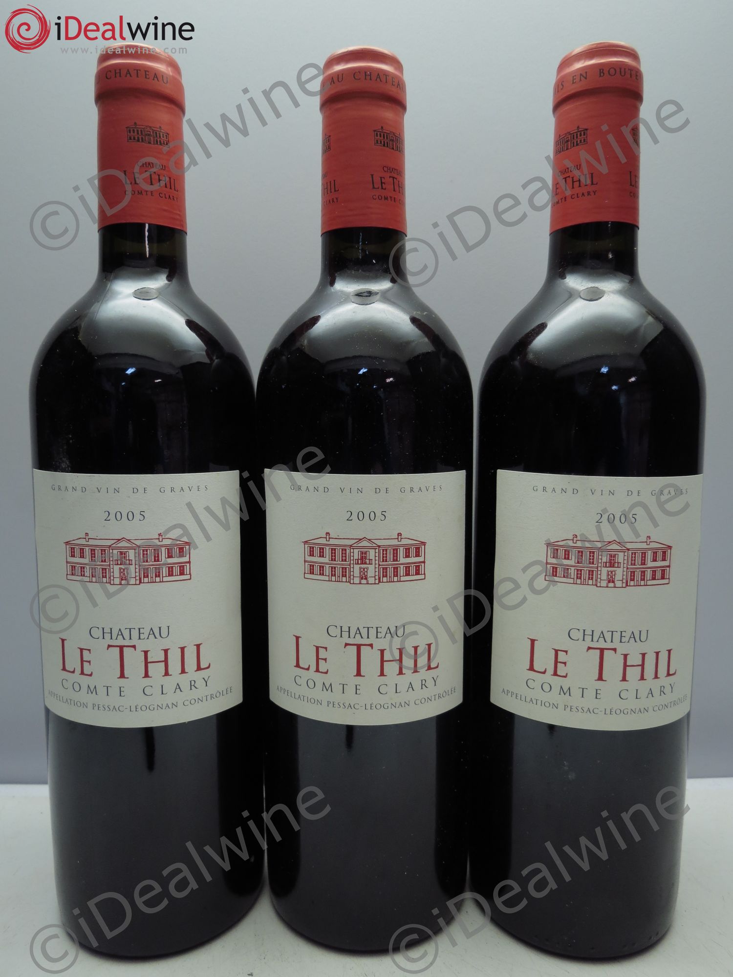 Château le Thil Comte Clary 2005 - Lot de 3 bouteilles - 0