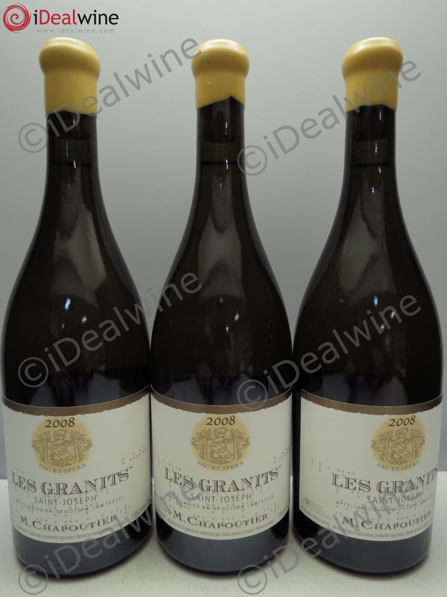 Saint-Joseph Les Granits Chapoutier 2008 - Lot de 3 bouteilles - 0