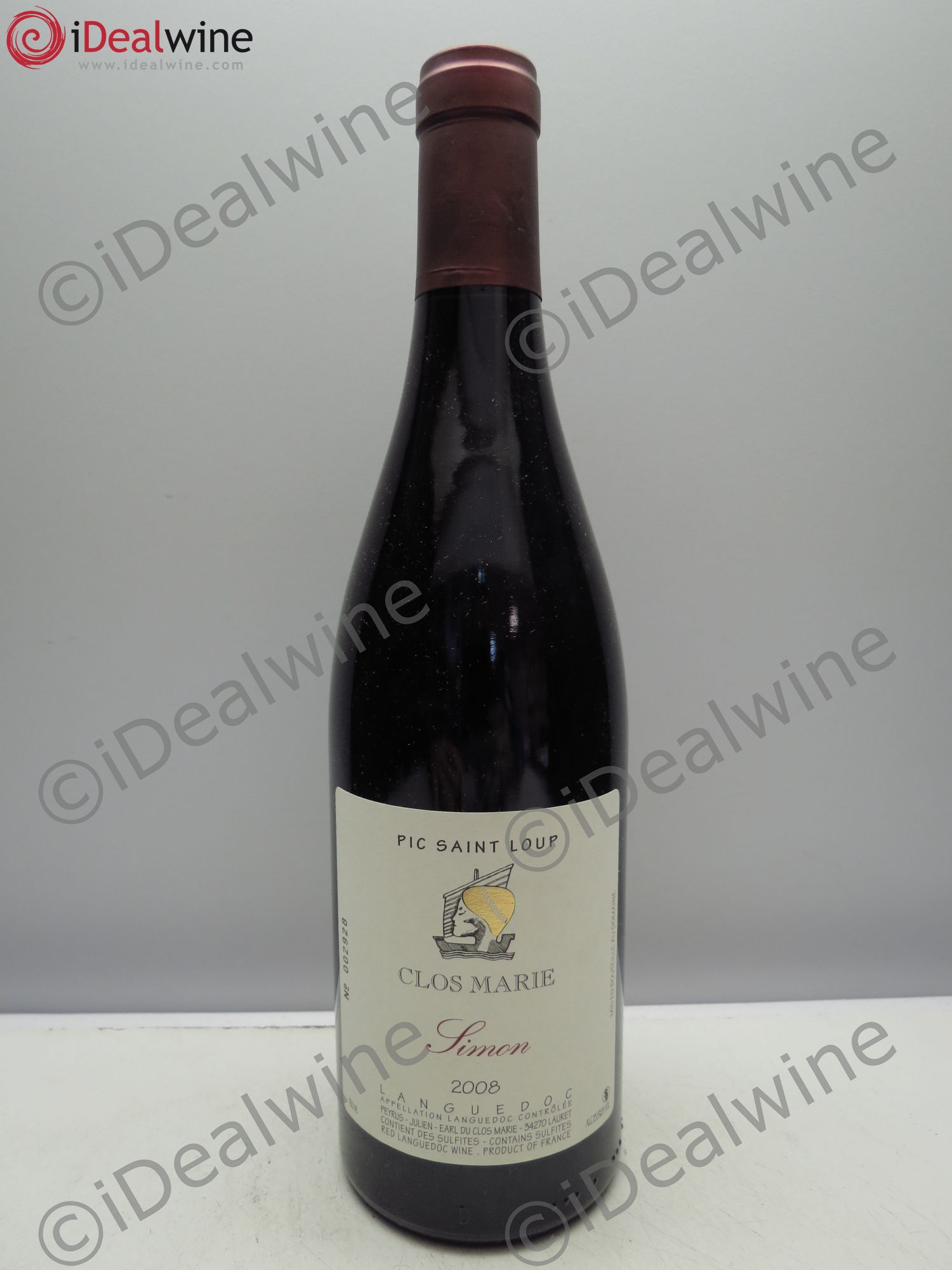 Pic Saint-Loup Clos Marie Cuvée Simon Christophe Peyrus et Françoise Julien 2008 - Lot de 1 bouteille - 0
