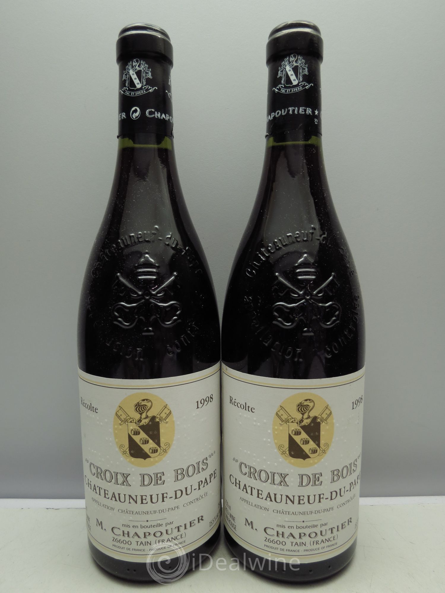 Châteauneuf-du-Pape Croix de Bois Chapoutier 1998 - Lot de 2 bouteilles - 0