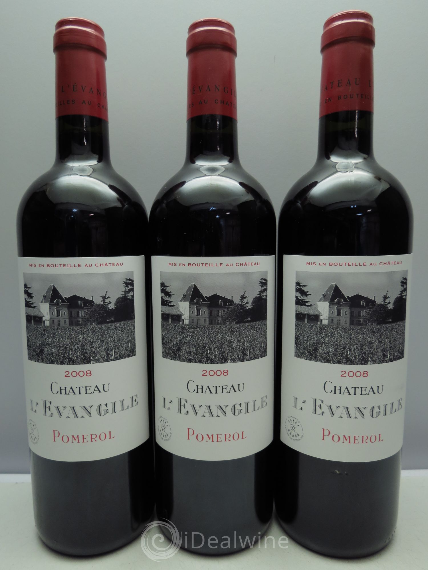 Château l' Évangile 2008 - Lot de 3 bouteilles - 0