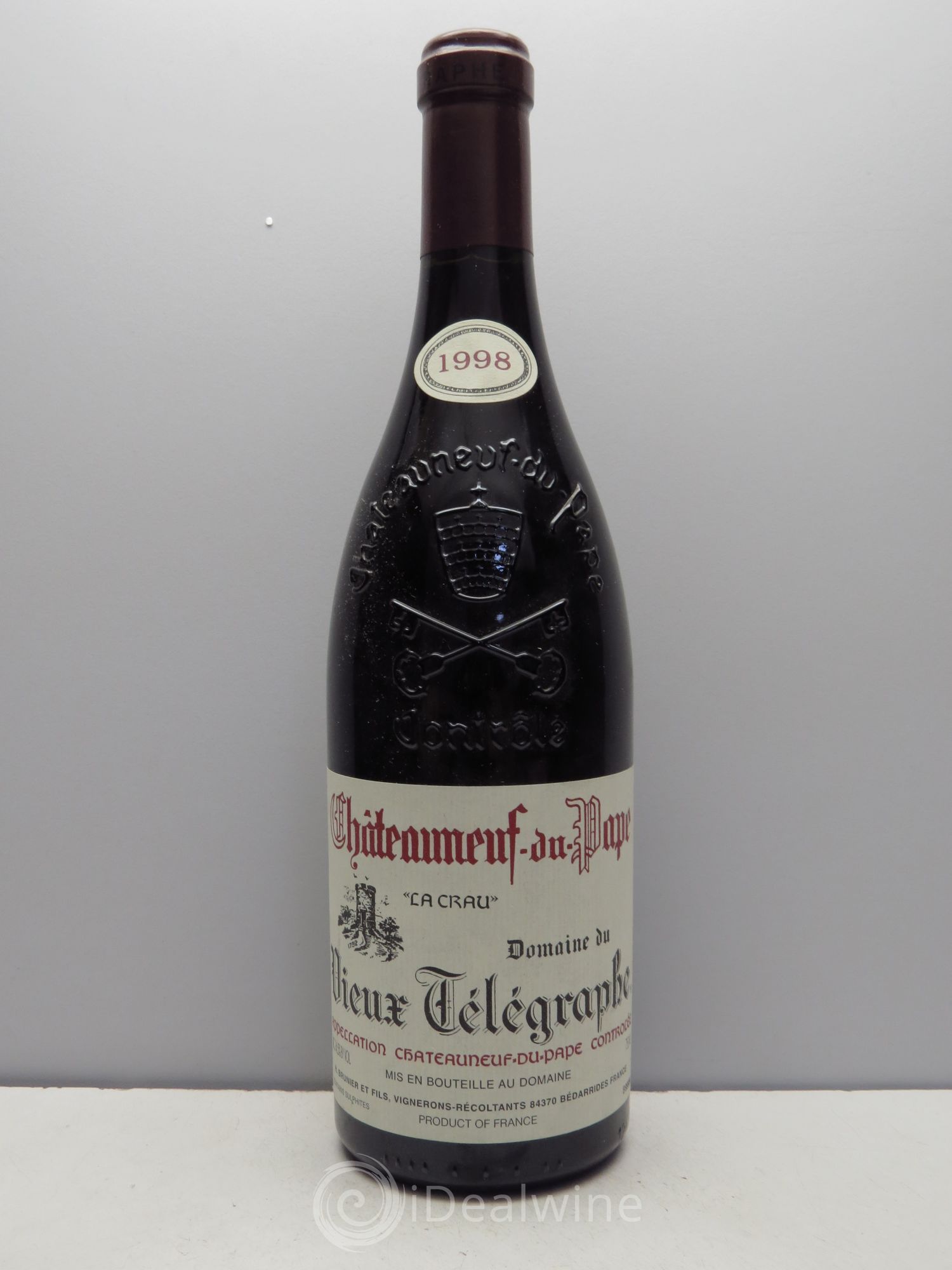 Châteauneuf-du-Pape Vieux Télégraphe (Domaine du) Vignobles Brunier 1998 - Lot de 1 bouteille - 0