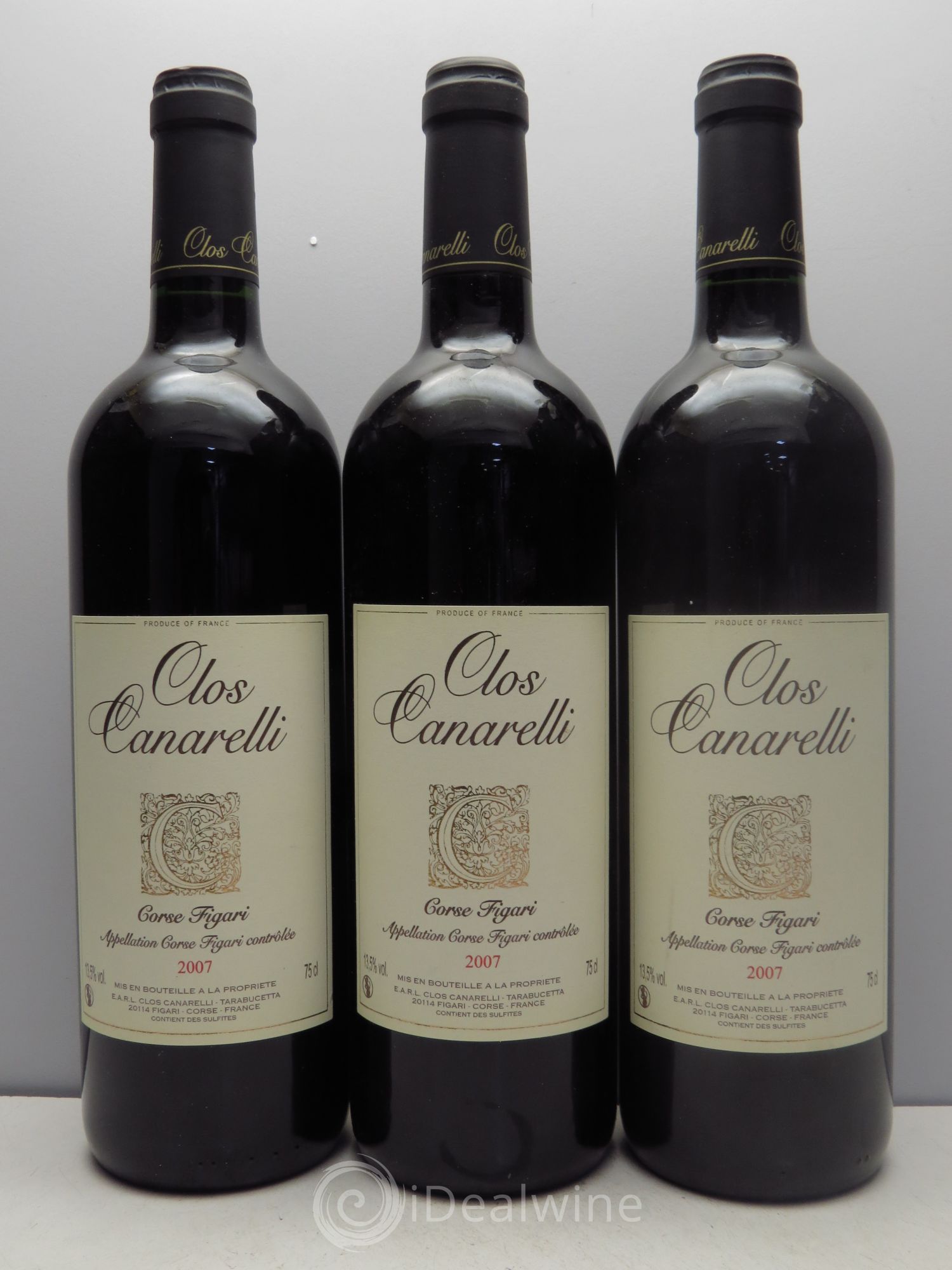 Figari Clos Canarelli 2007 - Lot de 3 bouteilles - 0