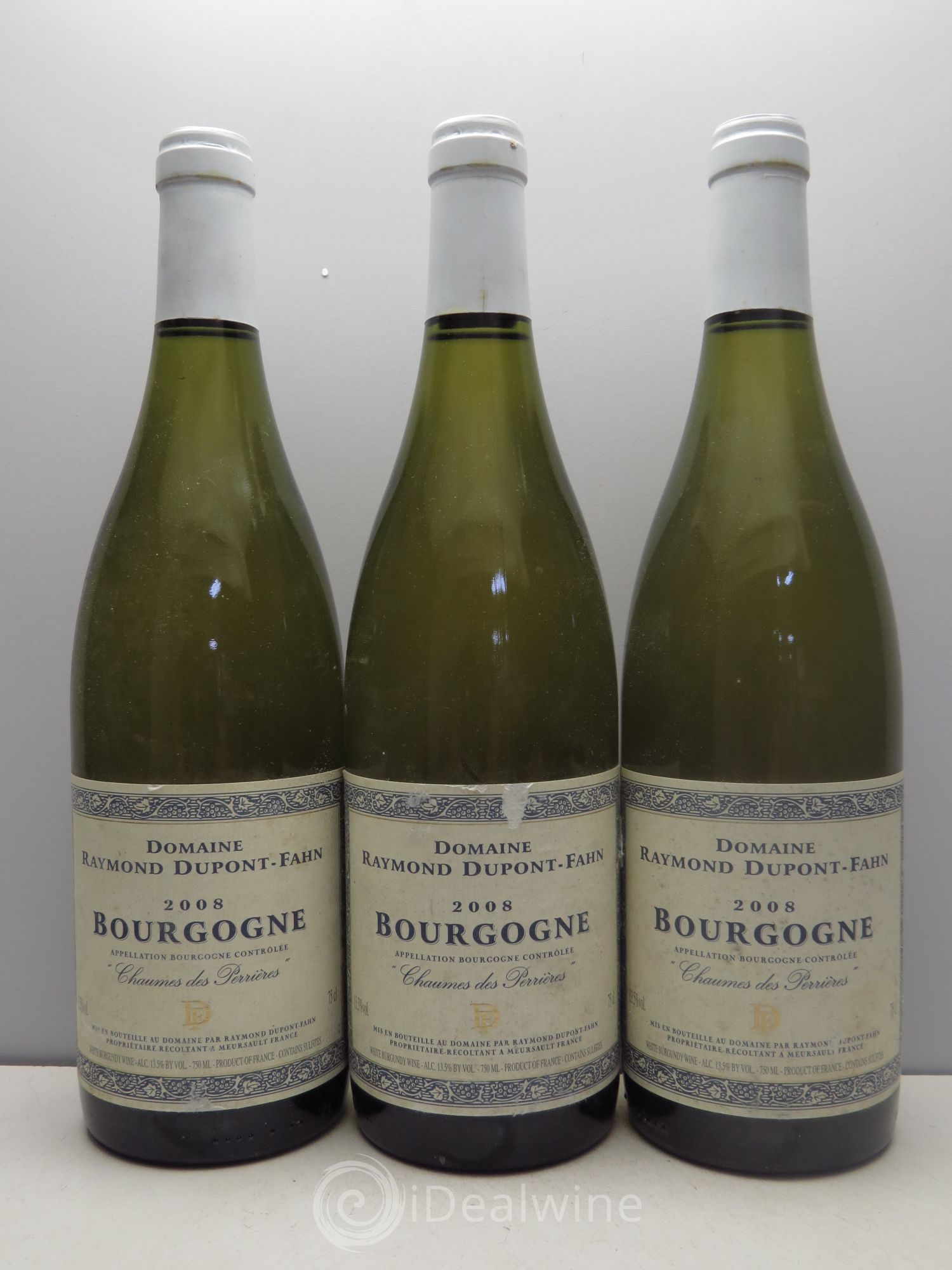 Bourgogne D. Raymond Dupont-Fahn - Chaume des Perrières 2008 - Posten von 3 Flaschen - 0
