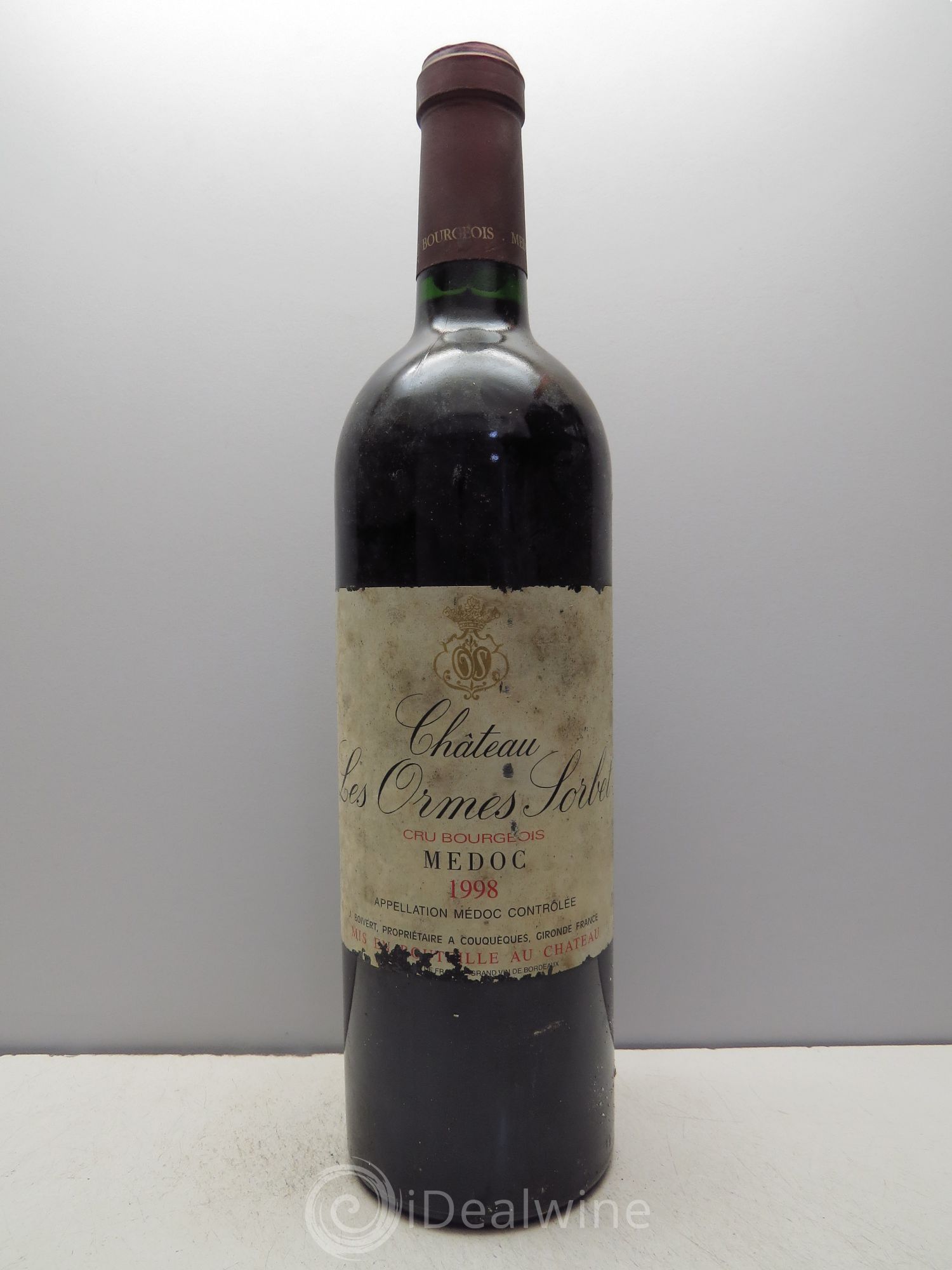 Château les Ormes Sorbet Cru Bourgeois 1998 - Lot de 1 bouteille - 0