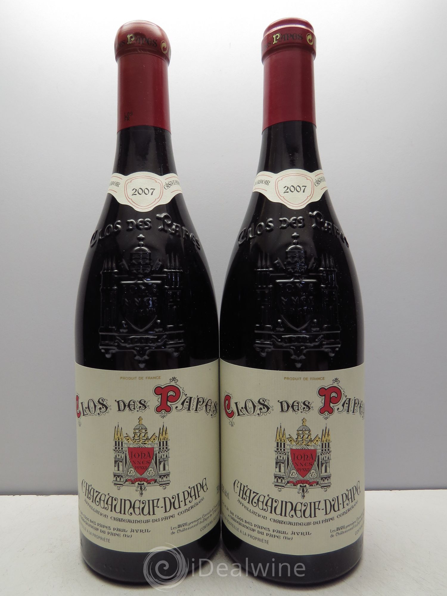 Châteauneuf-du-Pape Clos des Papes - Paul Avril 2007 - Lot de 2 bouteilles - 0