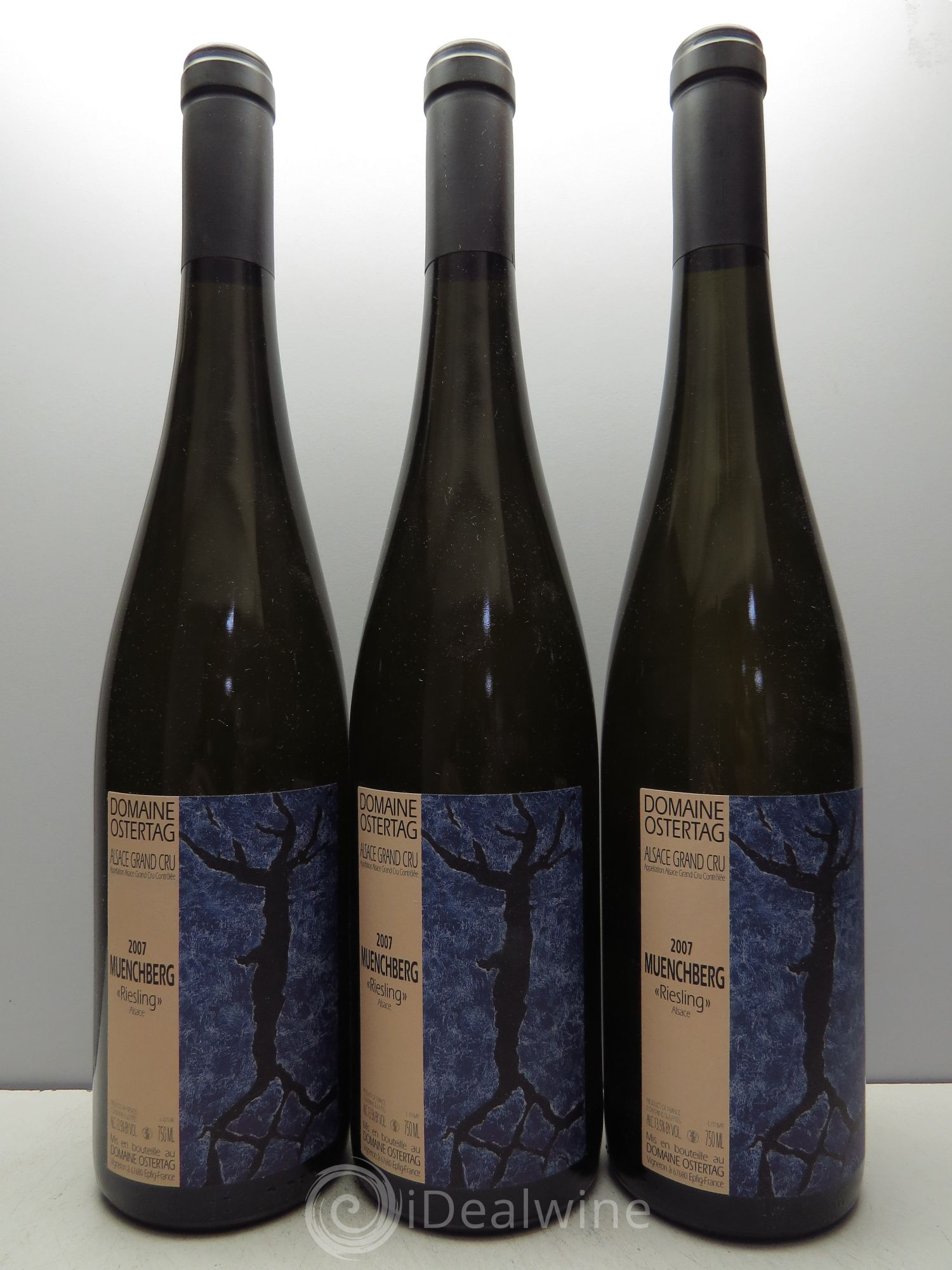 Alsace Riesling Grand Cru Muenchberg Ostertag (Domaine) 2007 - Lot de 3 bouteilles - 0