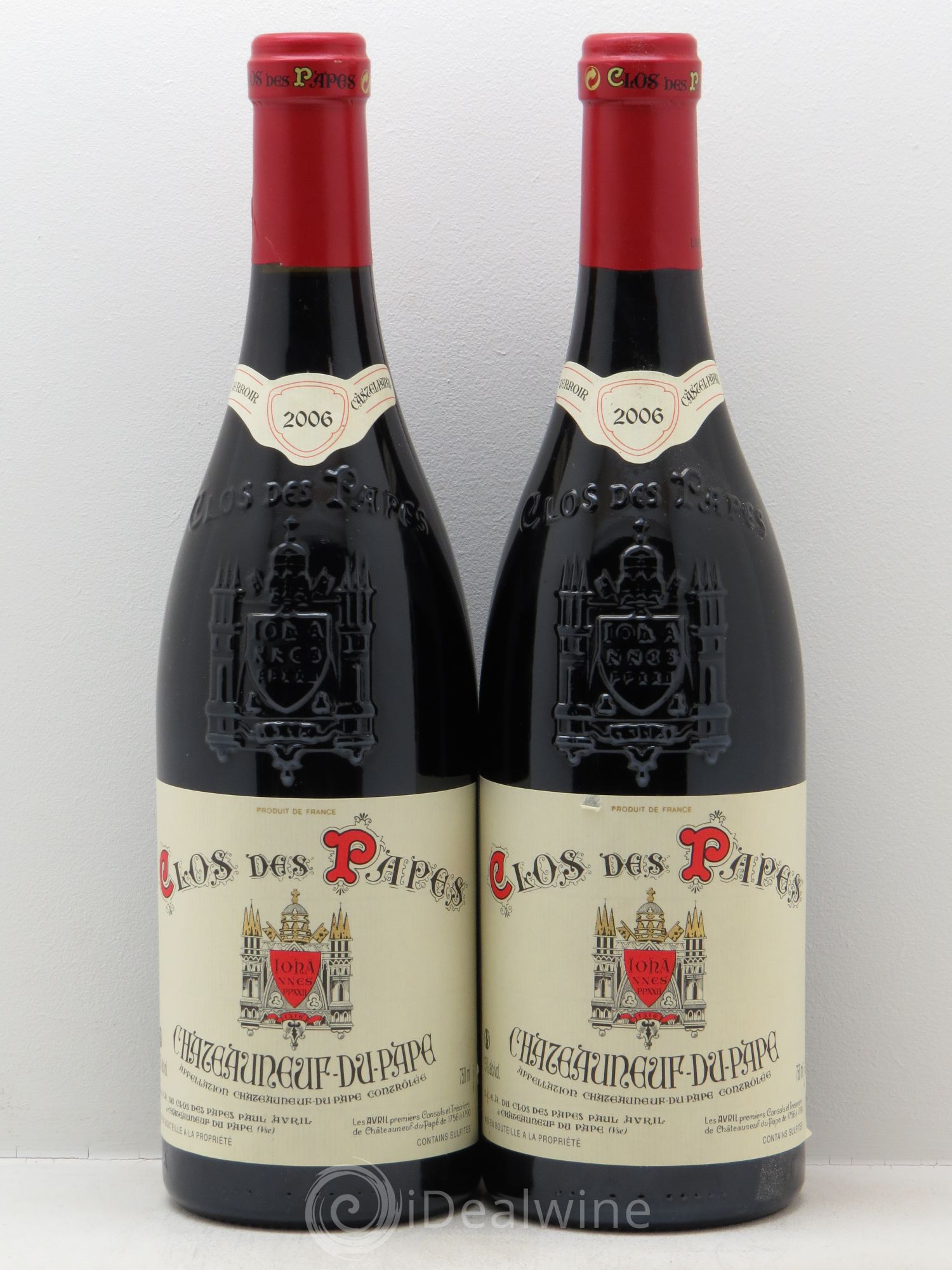 Châteauneuf-du-Pape Clos des Papes - Paul Avril 2006 - Lot de 2 bouteilles - 0