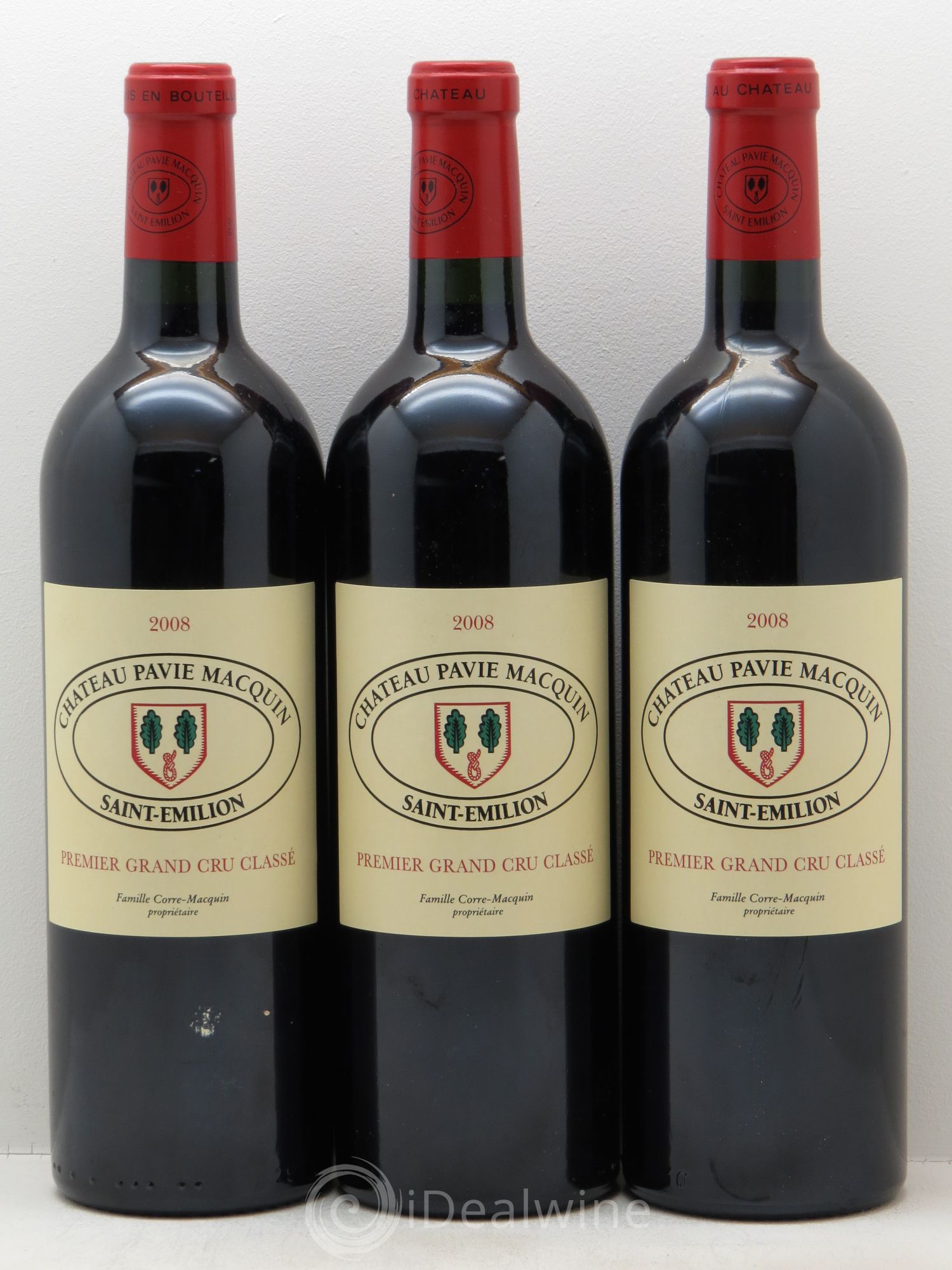 Château Pavie Macquin 1er Grand Cru Classé B 2008 - Lot de 3 bouteilles - 0
