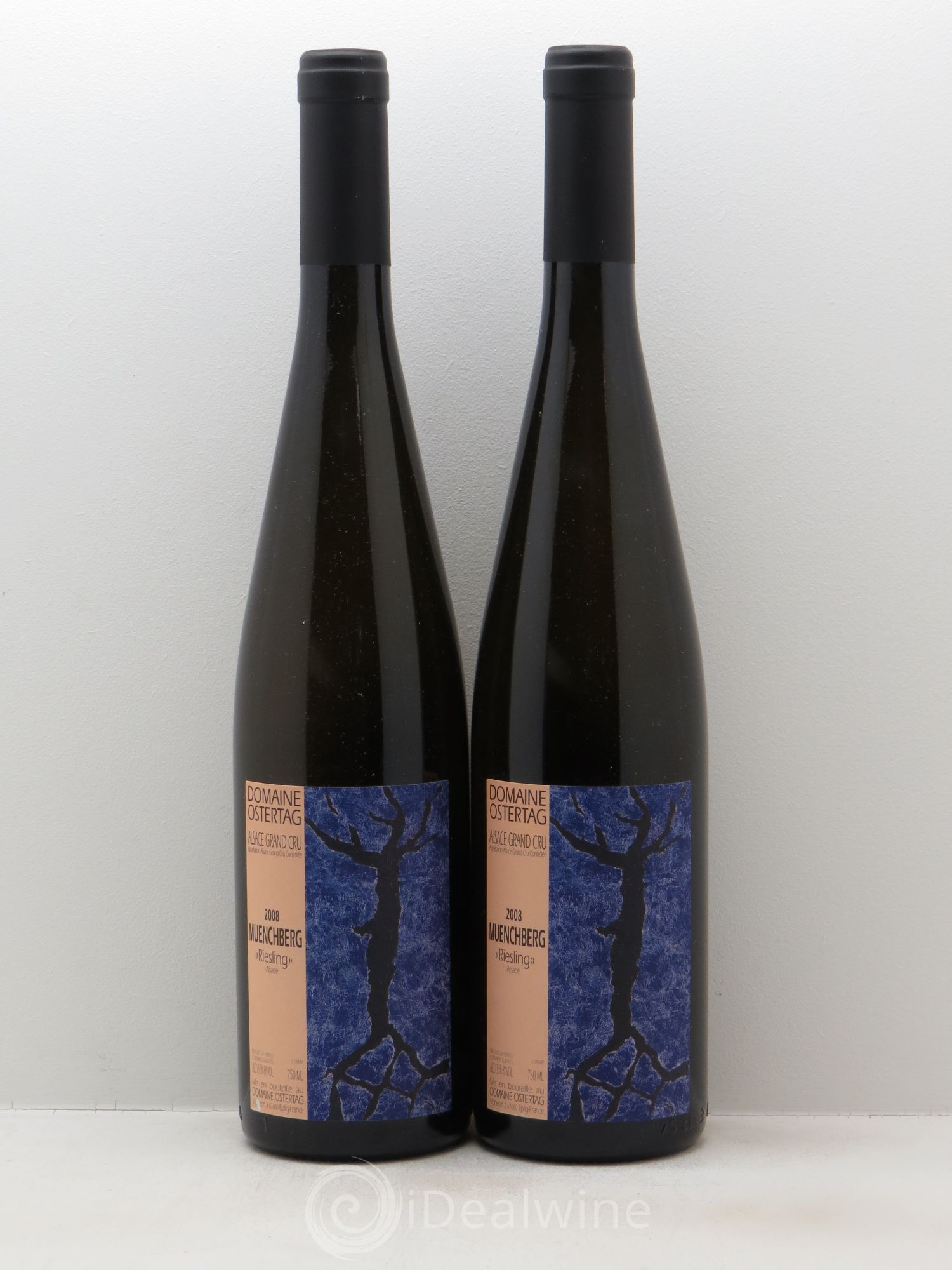Alsace Riesling Grand Cru Muenchberg Ostertag (Domaine) 2008 - Lot de 2 bouteilles - 0