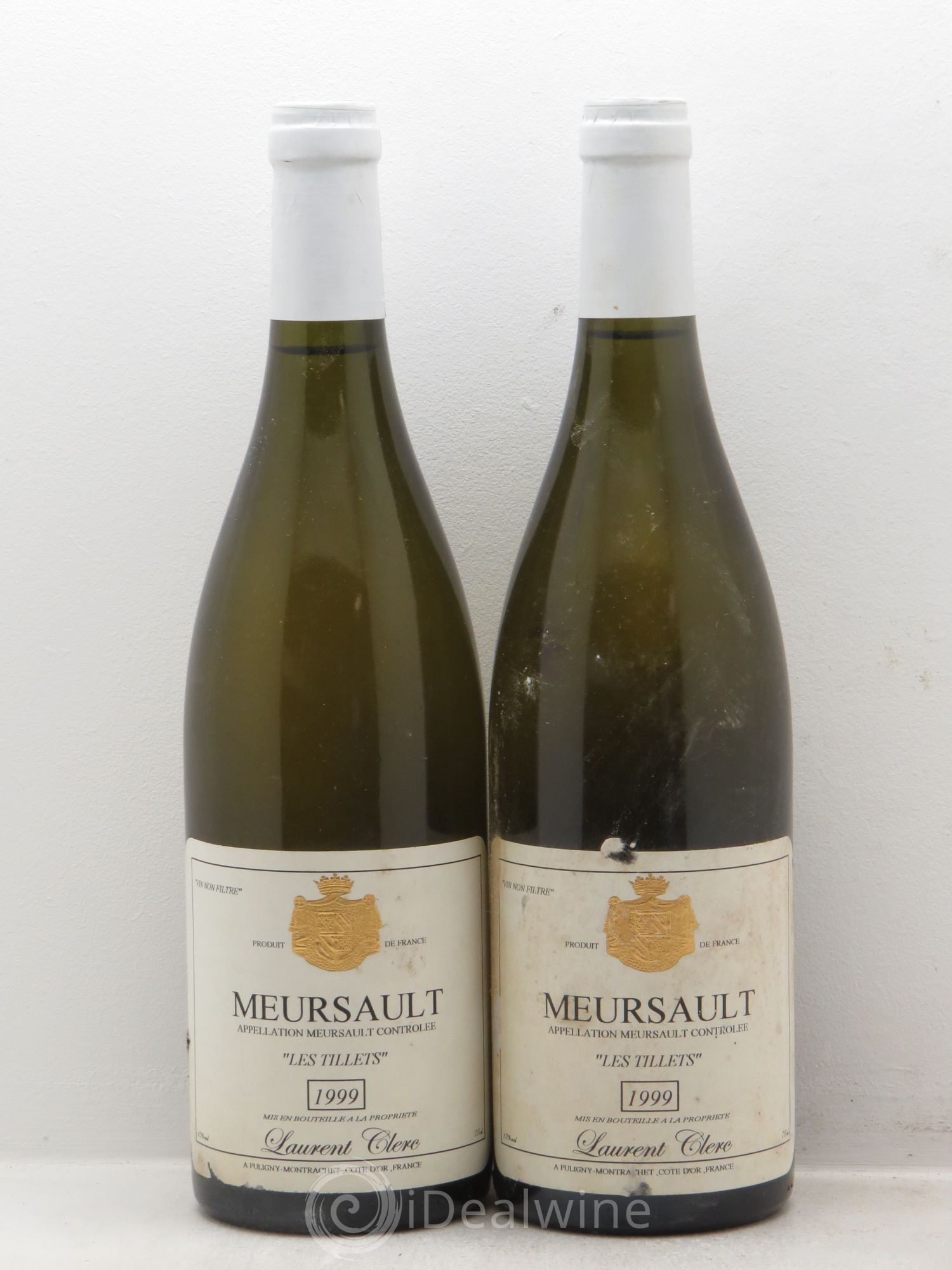 Meursault Les Tillets Laurent Clerc (sans prix de réserve-no reserve) 1999 - Posten von 2 Flaschen - 0