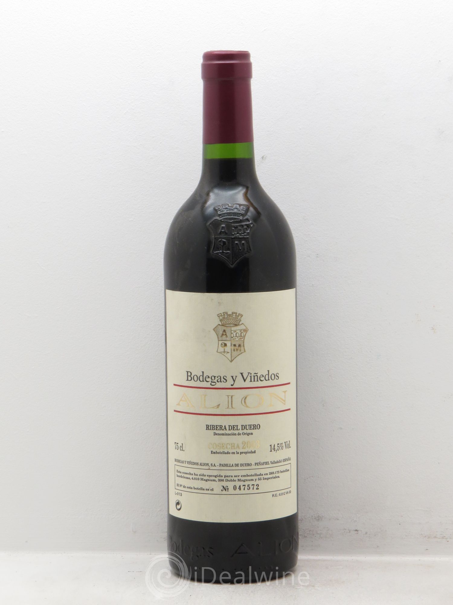 Ribera Del Duero DO Alion Cochesa 2003 - Lot de 1 bouteille - 0