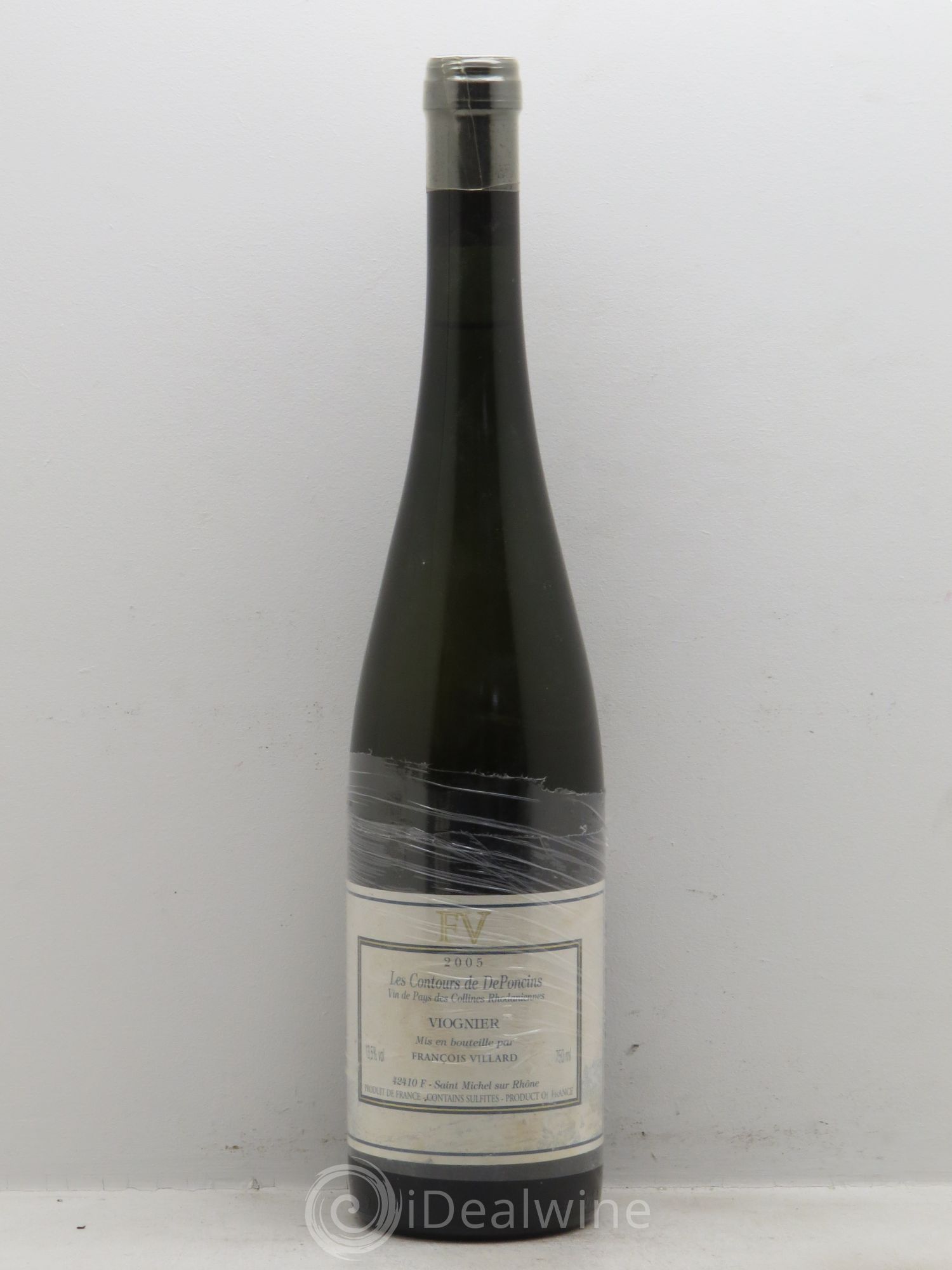Rhône Viognier VdP des Collines Rhodaniennes Les Contours DePoncins F.Villard (sans prix de réserve - no reserve) 2005 - Posten von 1 Flasche - 0