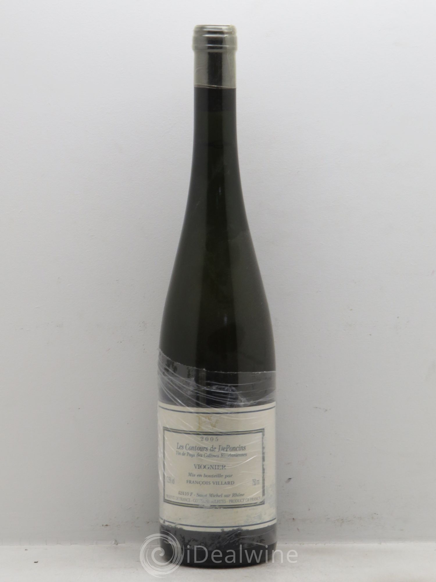 Rhône Viognier VdP des Collines Rhodaniennes Les Contours DePoncins F.Villard (sans prix de réserve - no reserve) 2005 - Posten von 1 Flasche - 0