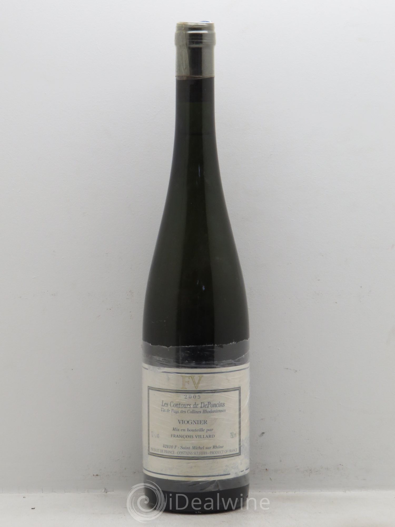 Rhône Viognier VdP des Collines Rhodaniennes Les Contours DePoncins F.Villard (sans prix de réserve - no reserve) 2005 - Posten von 1 Flasche - 0