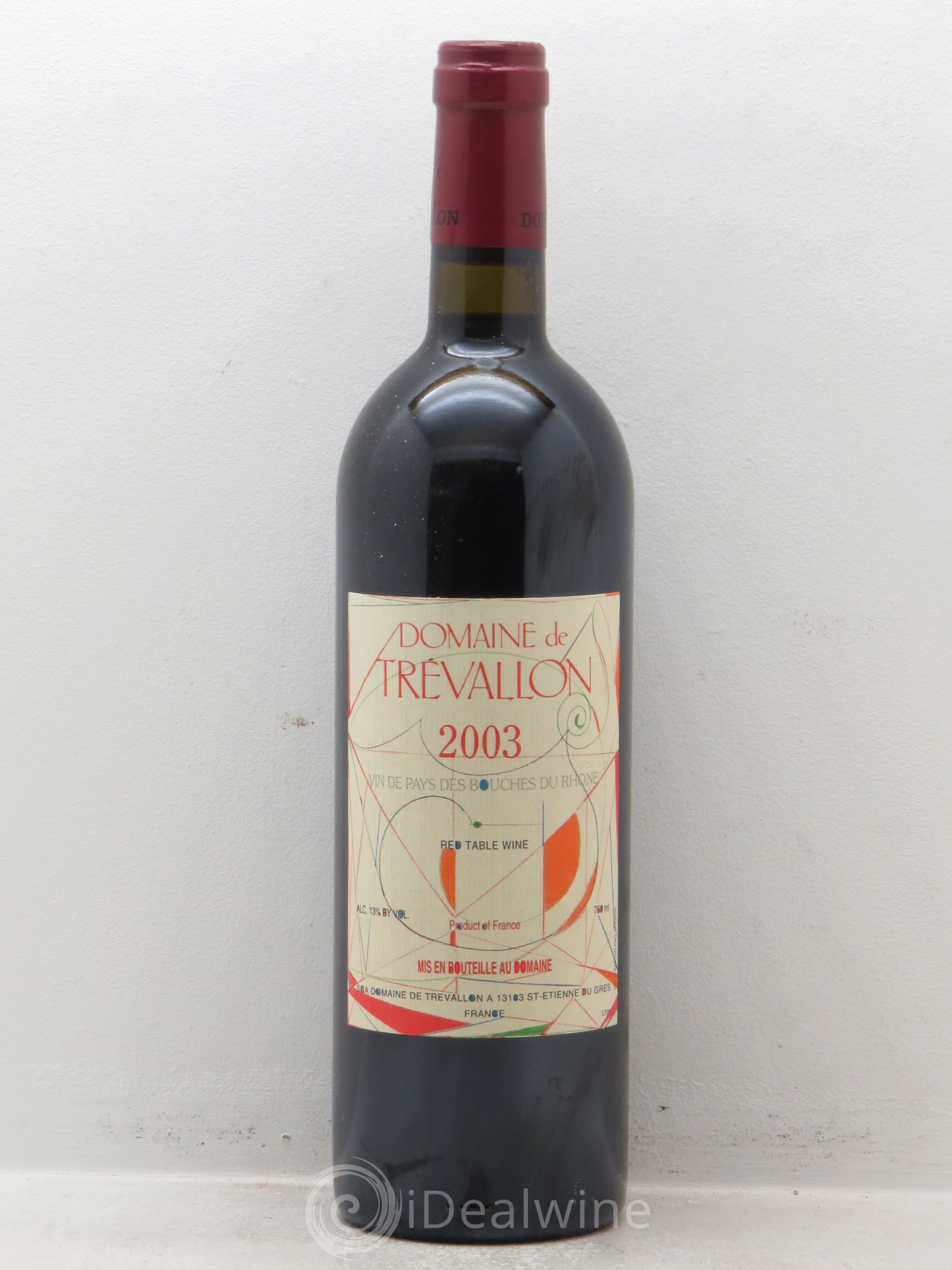 VDP Bouches du Rhône Trévallon (Domaine de) Eloi Dürrbach 2003 - Lot de 1 bouteille - 0