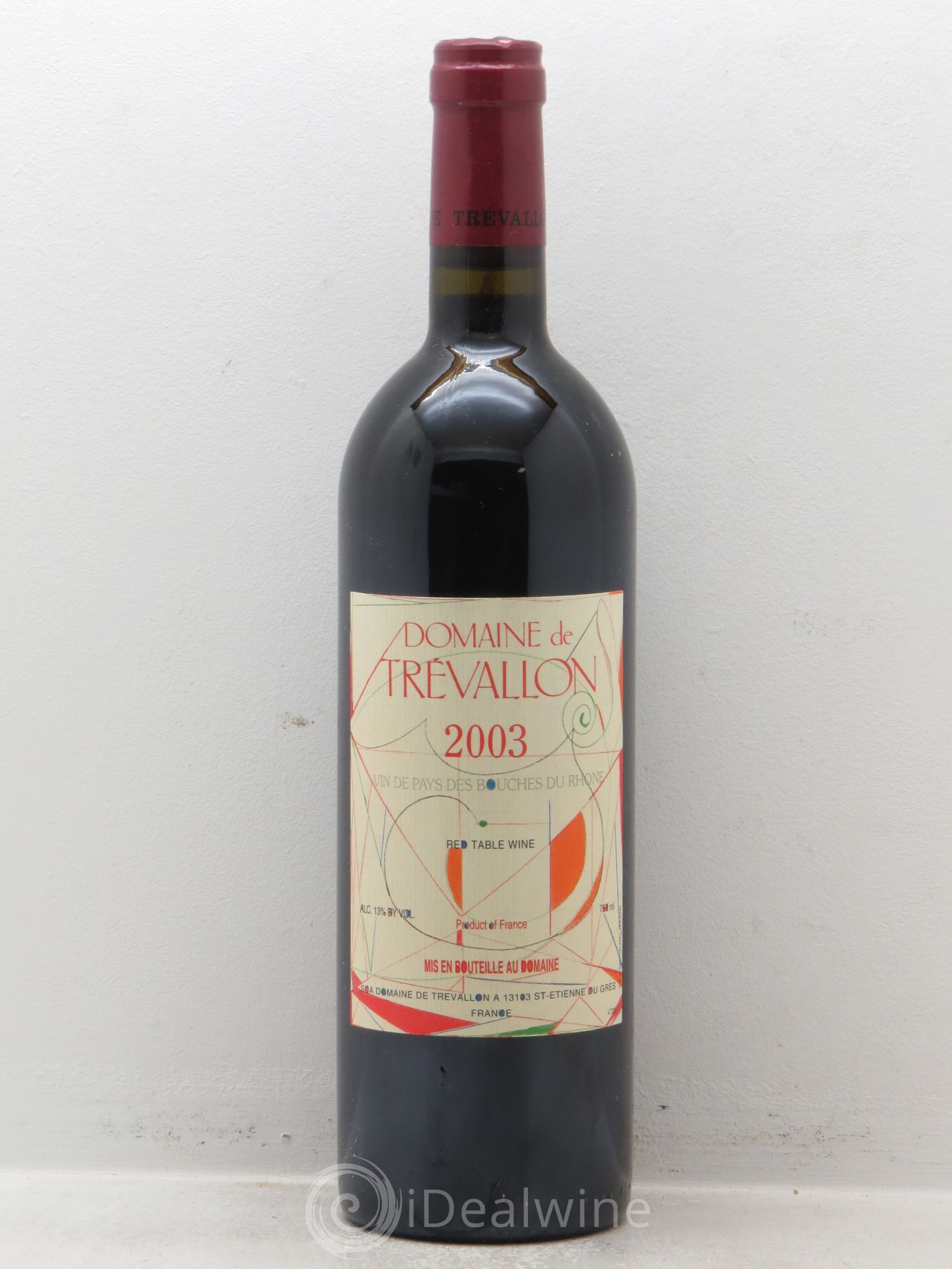 VDP Bouches du Rhône Trévallon (Domaine de) Eloi Dürrbach 2003 - Lot de 1 bouteille - 0