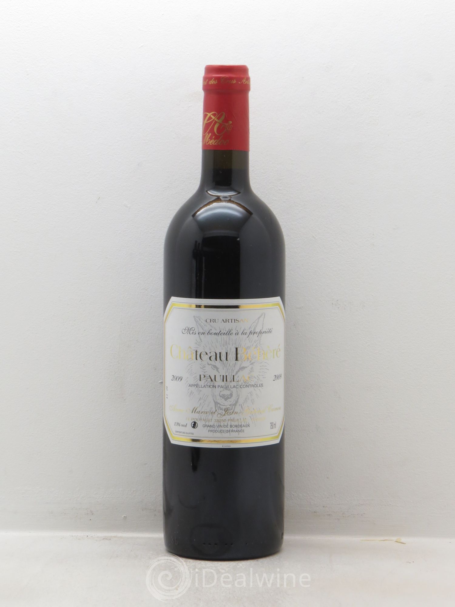 Pauillac Château Béhéré 2009 - Lot de 1 bouteille - 0