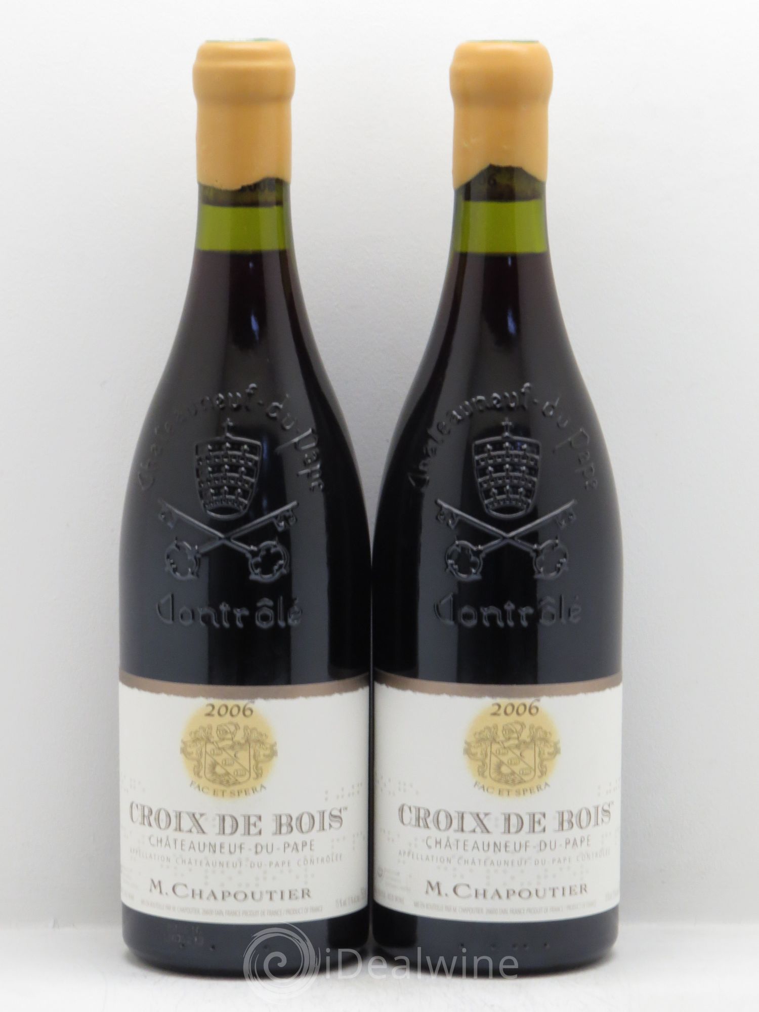 Châteauneuf-du-Pape Croix de Bois Chapoutier 2006 - Lot de 2 bouteilles - 0
