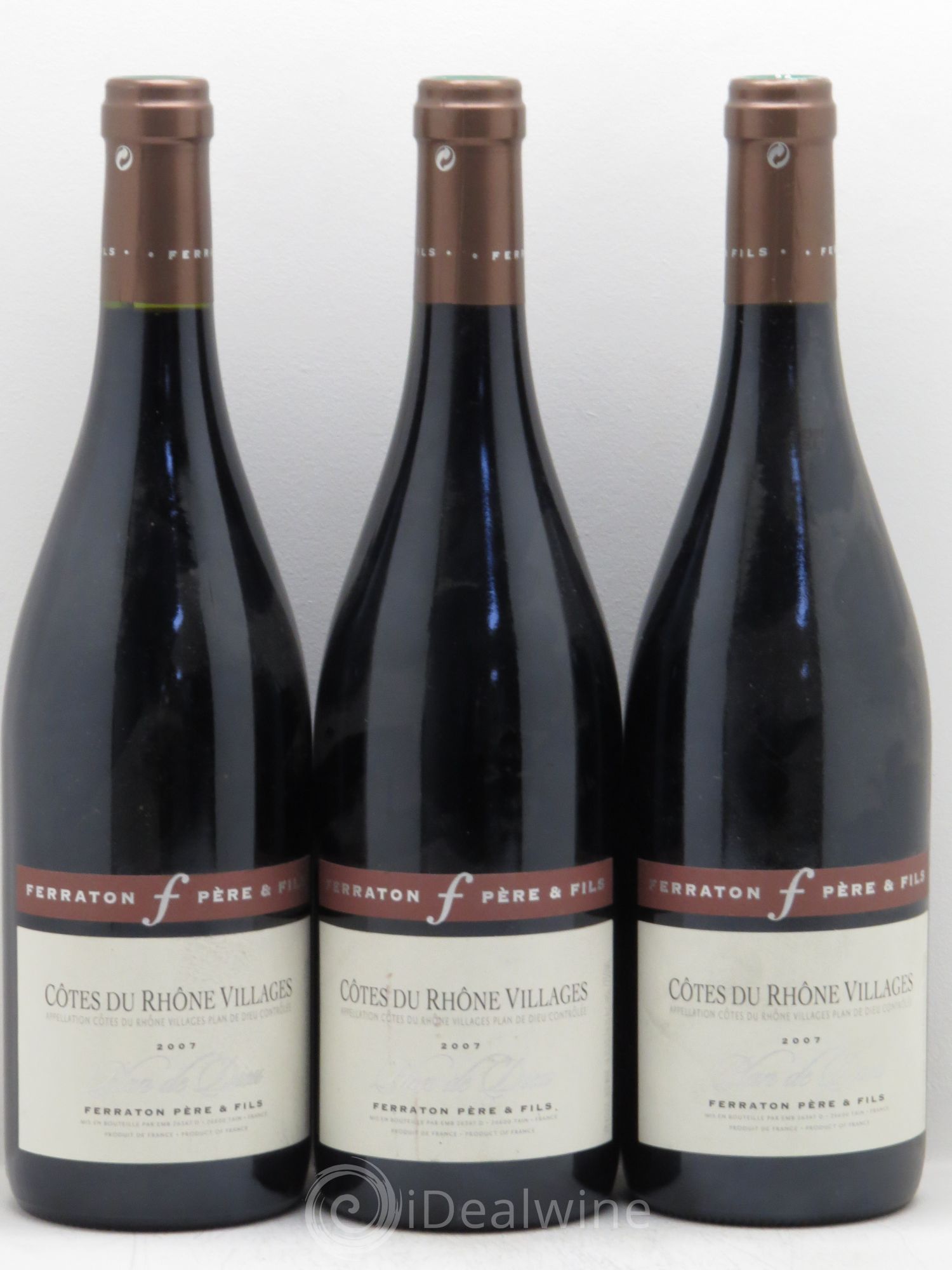 Côtes-du-Rhône Plan de Dieu - Ferraton Père et Fils (sans prix de réserve - no reserve) 2007 - Posten von 3 Flaschen - 0