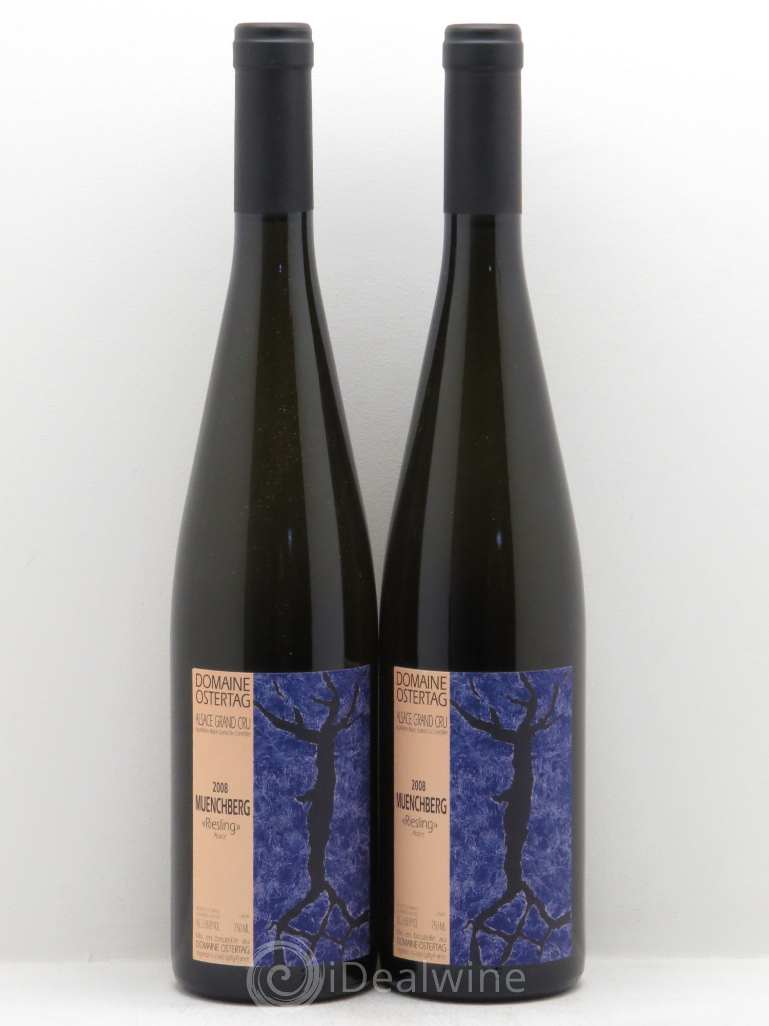 Alsace Riesling Grand Cru Muenchberg Ostertag (Domaine) 2008 - Lot de 2 bouteilles - 0